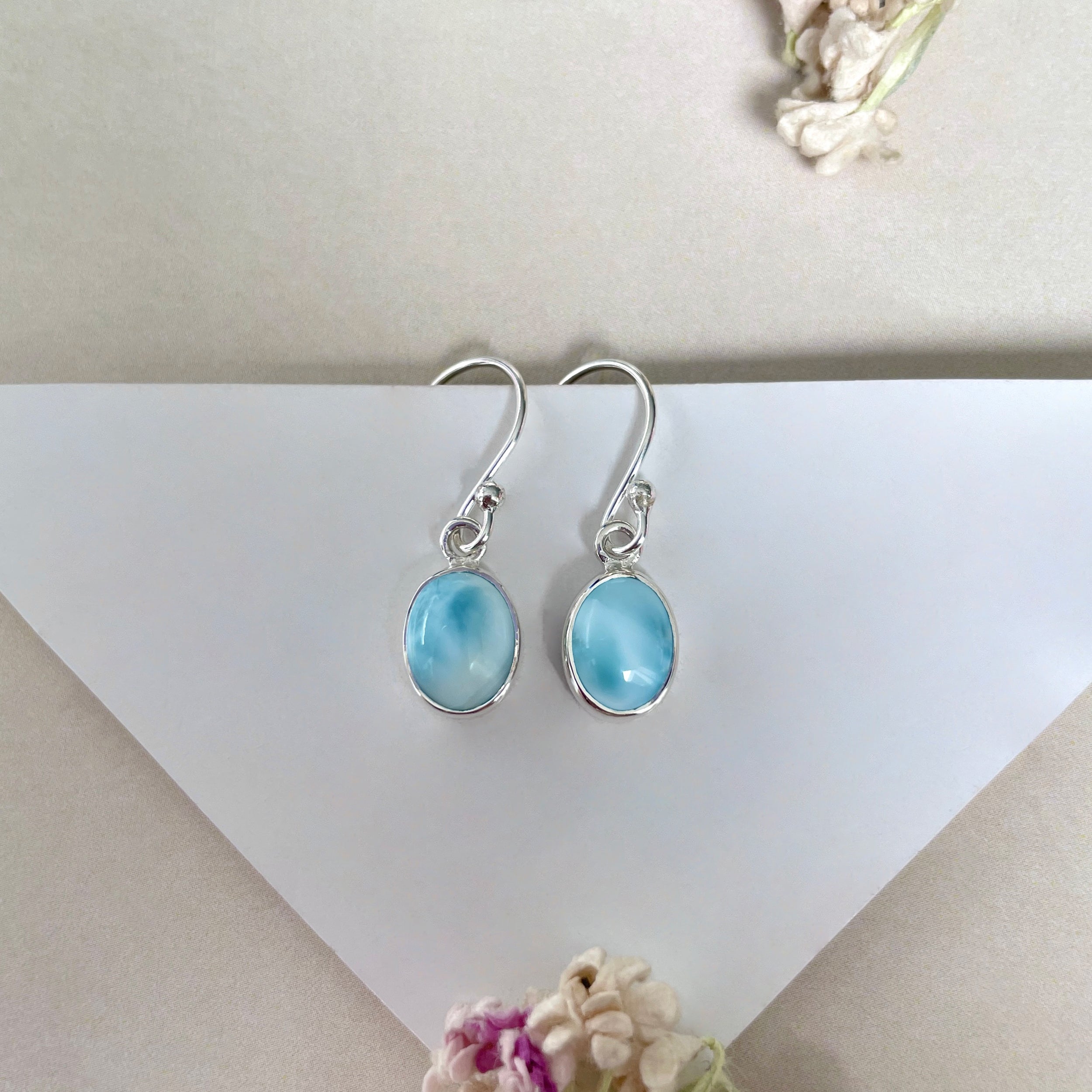 Larimar Earring-(LAR-E-2289.)