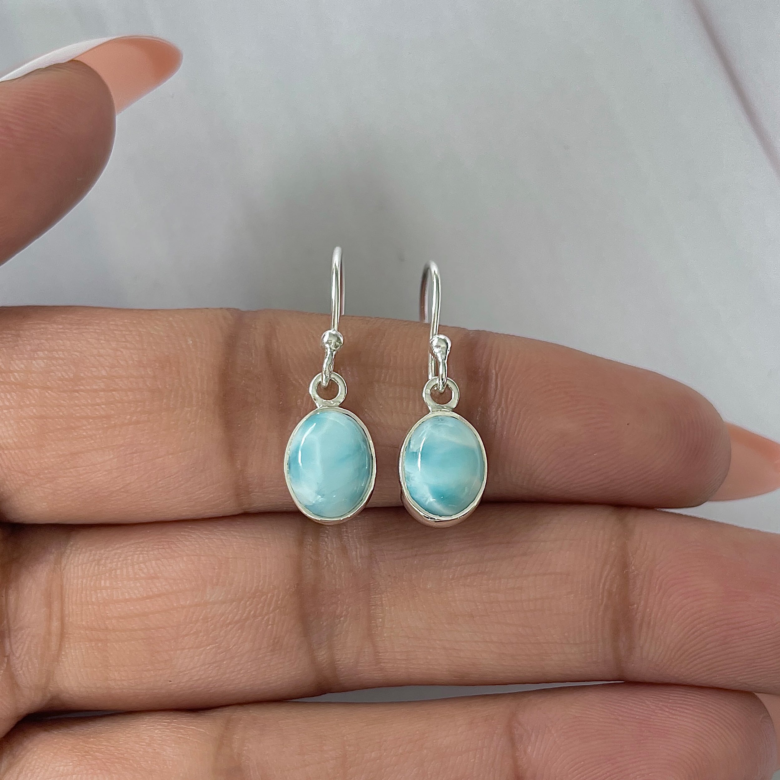 Larimar Earring-(LAR-E-2290.)