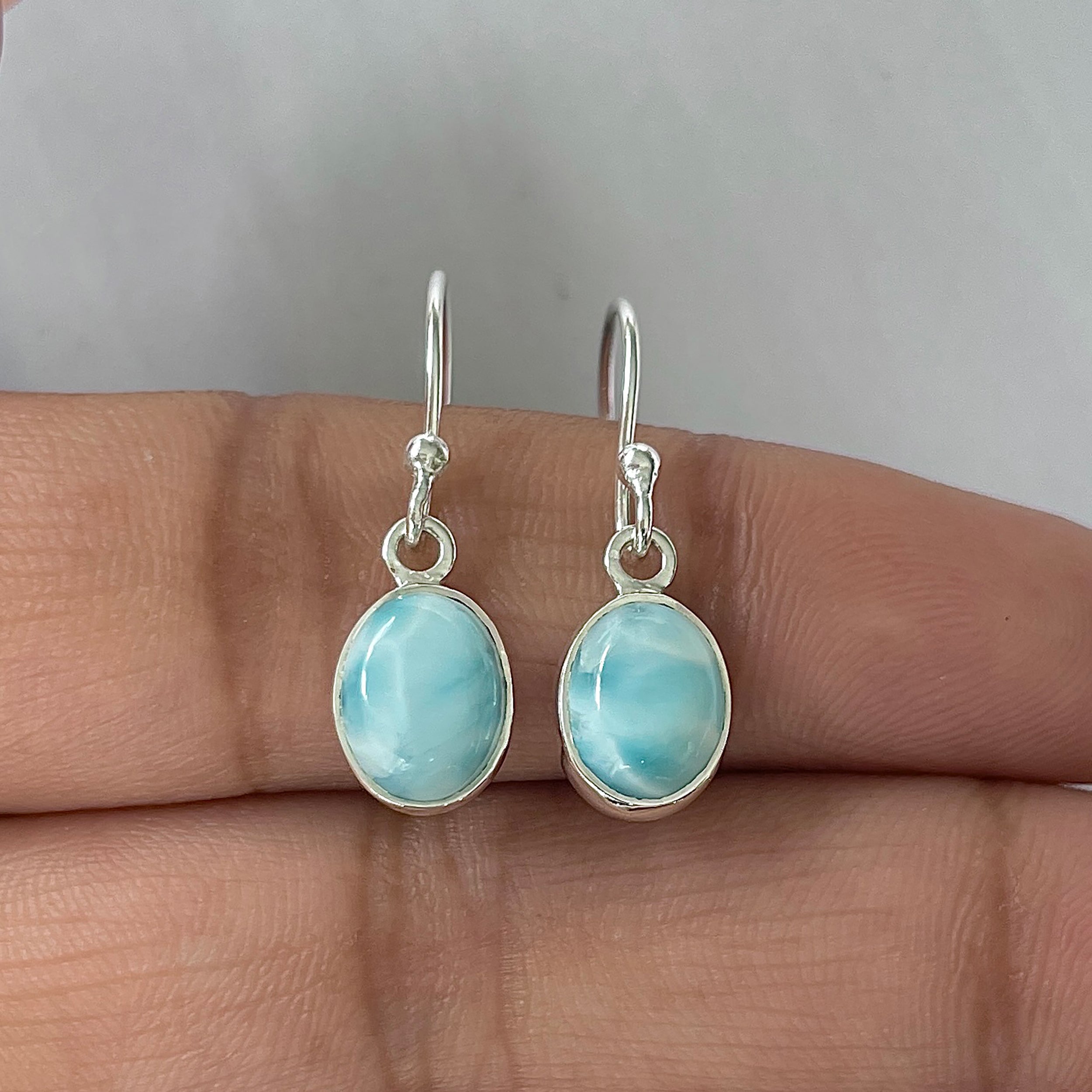 Larimar Earring-(LAR-E-2290.)