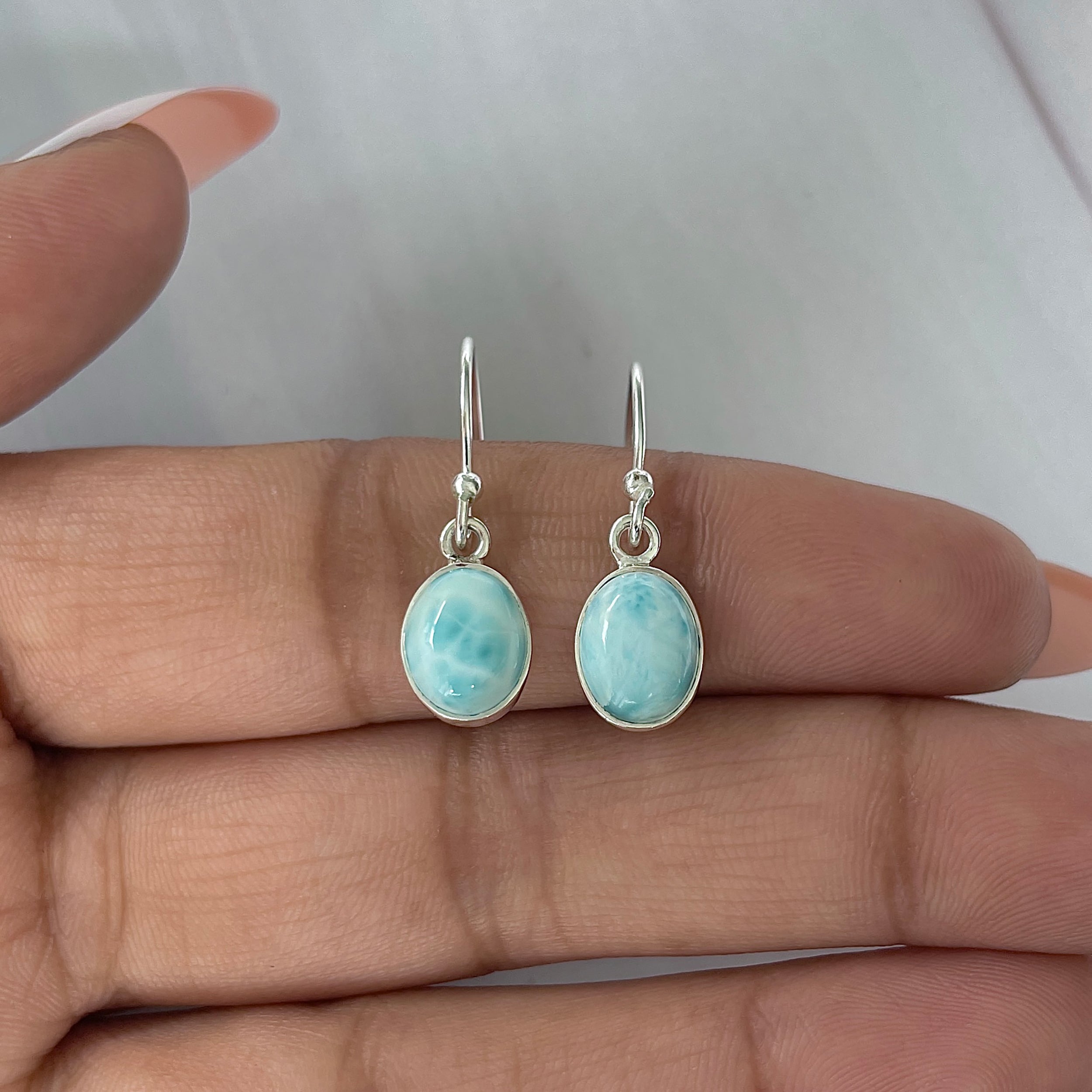 Larimar Earring-(LAR-E-2291.)
