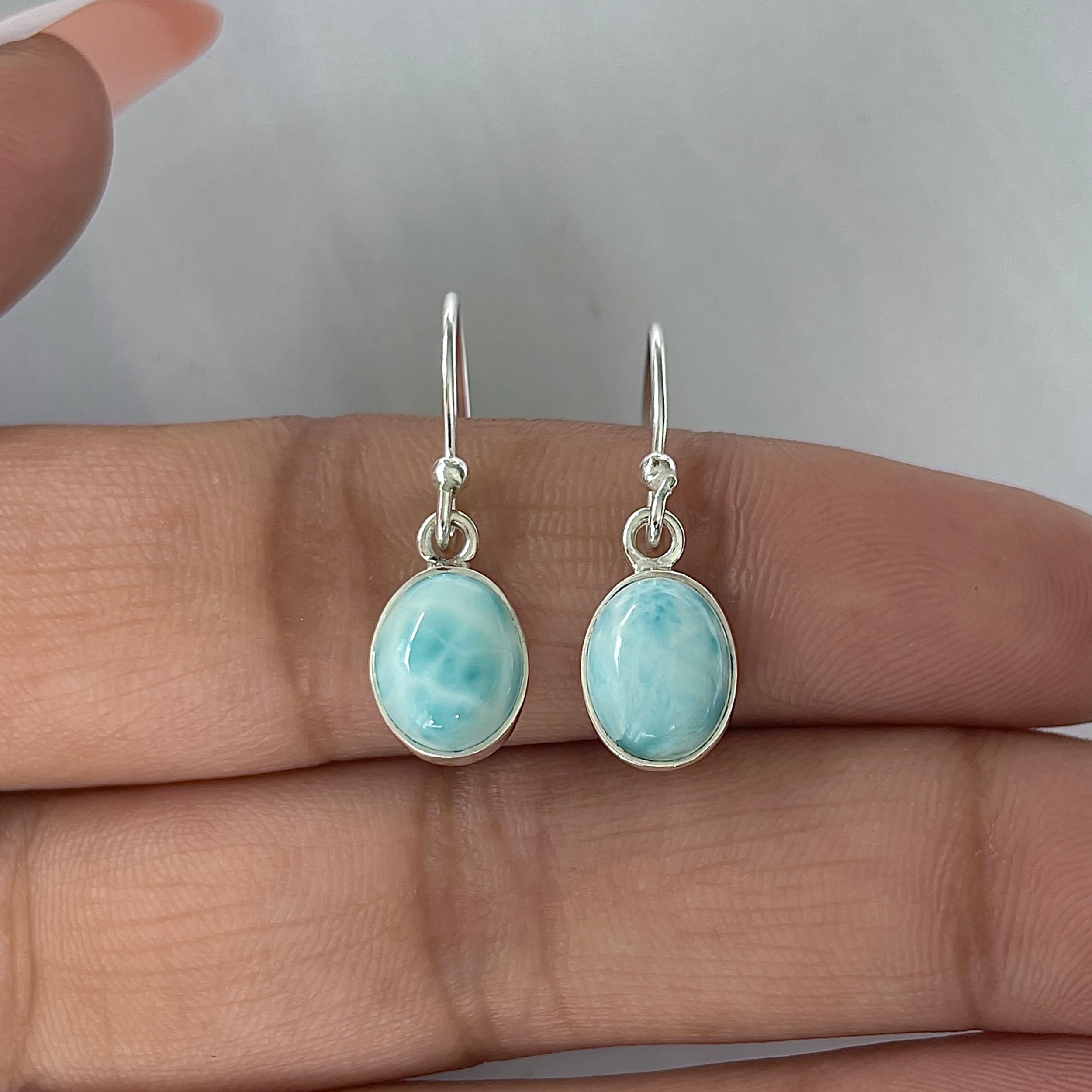 Larimar Earring-(LAR-E-2291.)