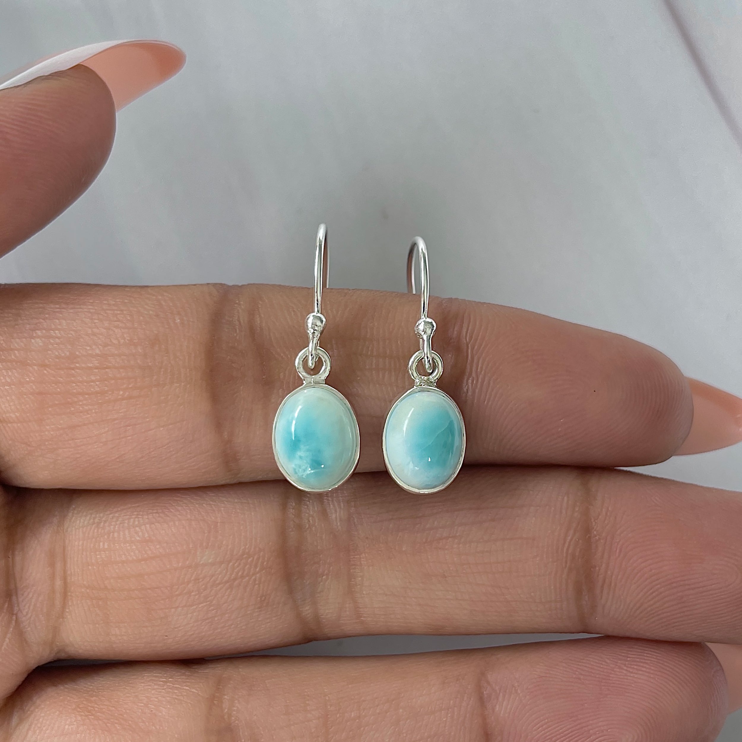 Larimar Earring-(LAR-E-2293.)