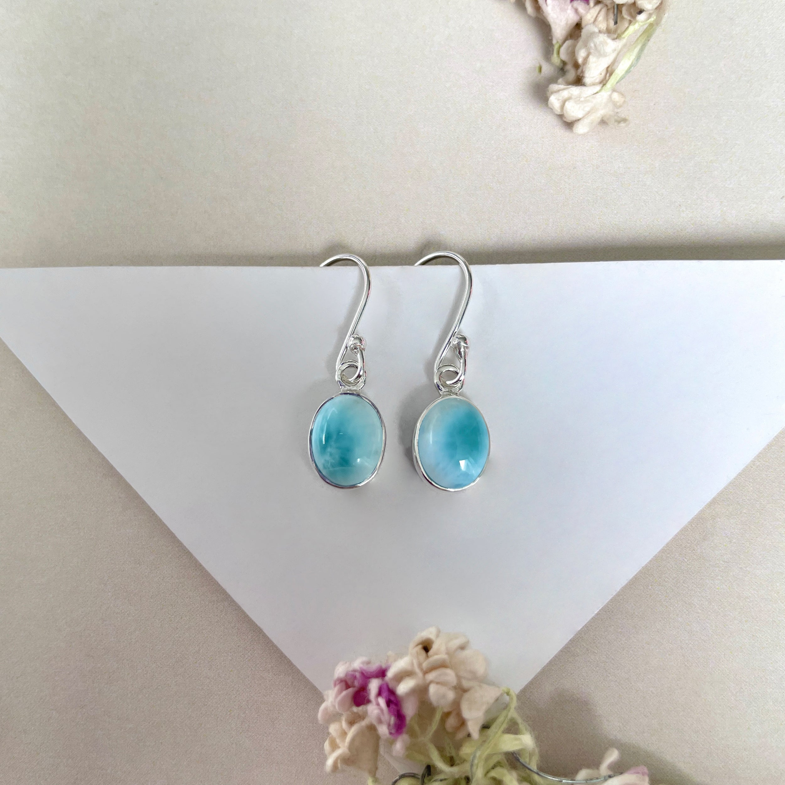 Larimar Earring-(LAR-E-2293.)