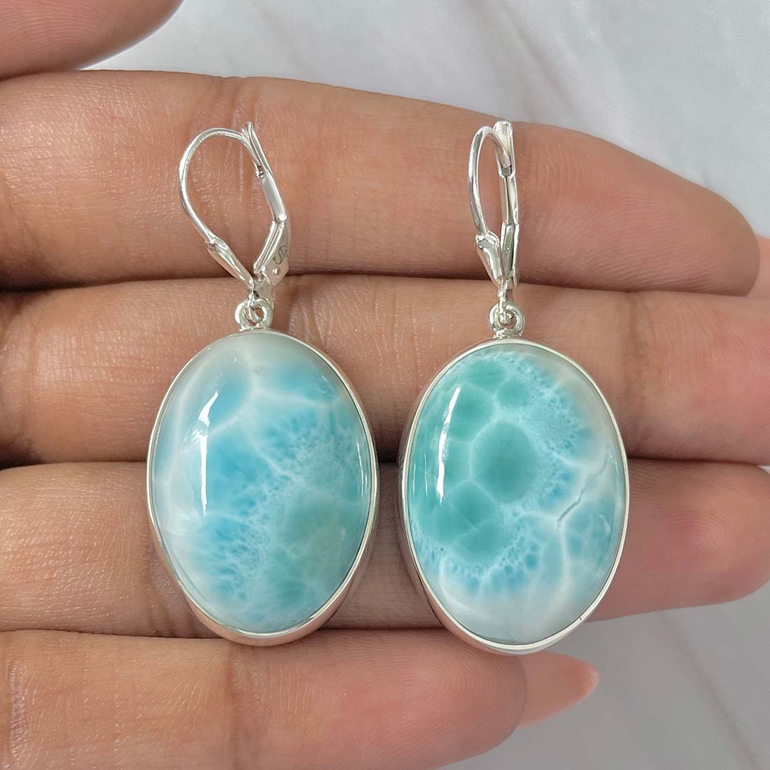 Larimar Earring-(LAR-E-230.)
