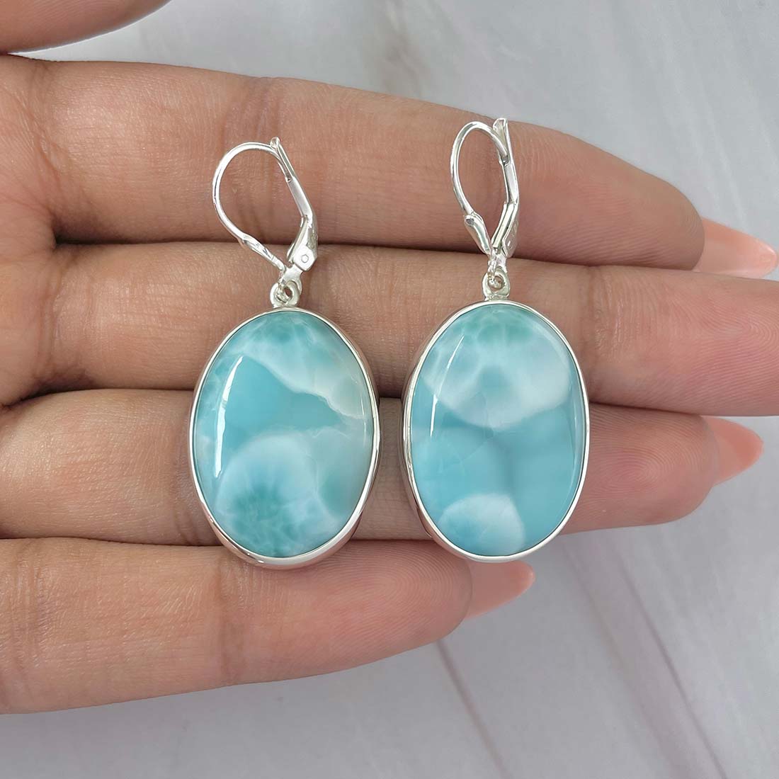Larimar Earring-(LAR-E-231.)
