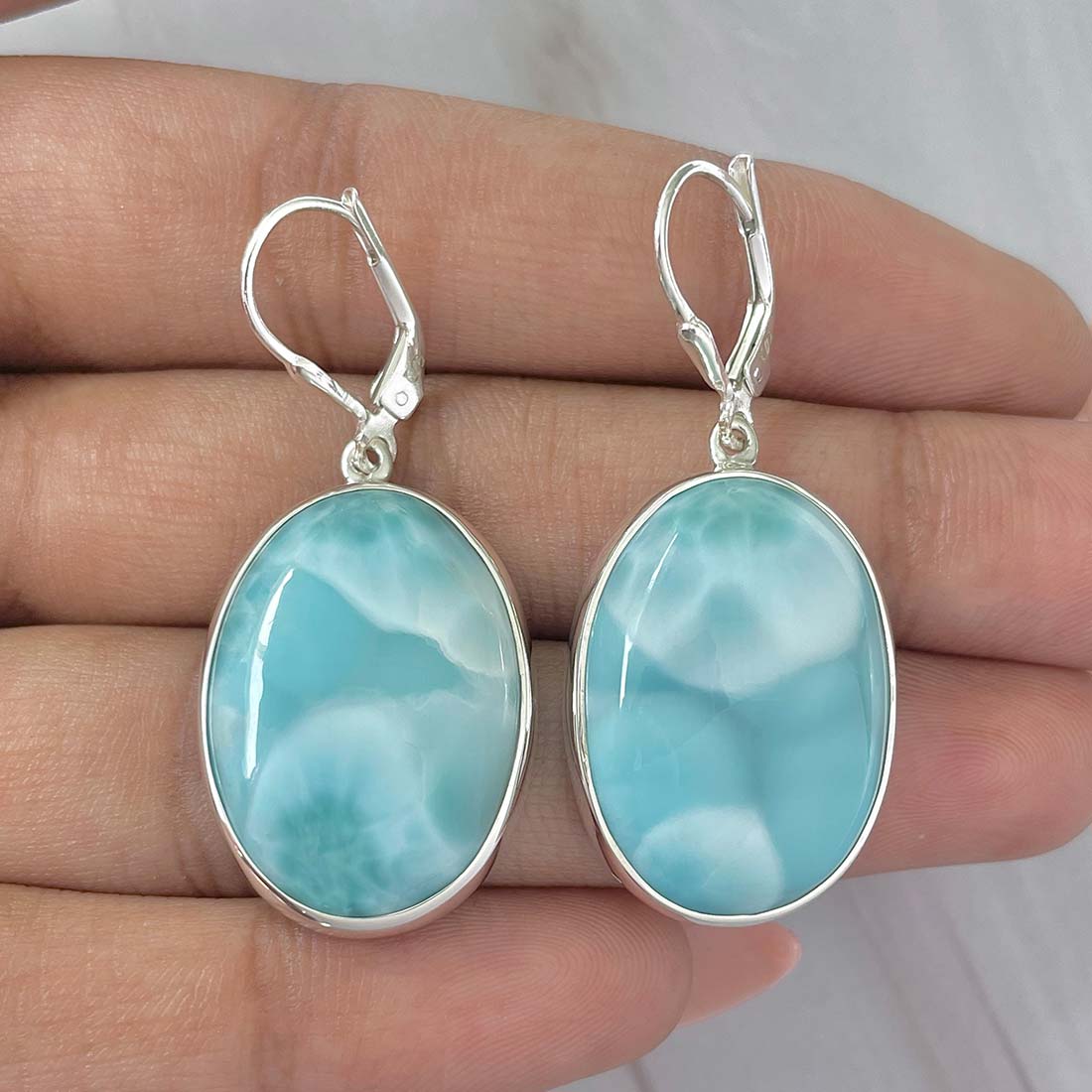 Larimar Earring-(LAR-E-231.)