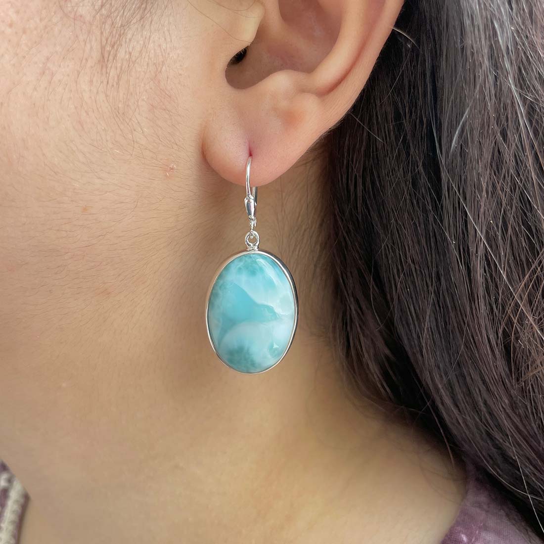 Larimar Earring-(LAR-E-231.)