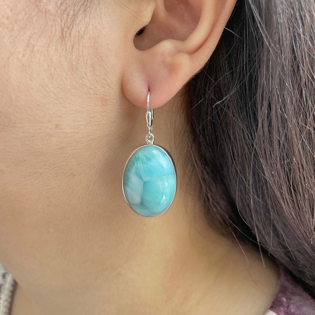Larimar Earring-(LAR-E-232.)