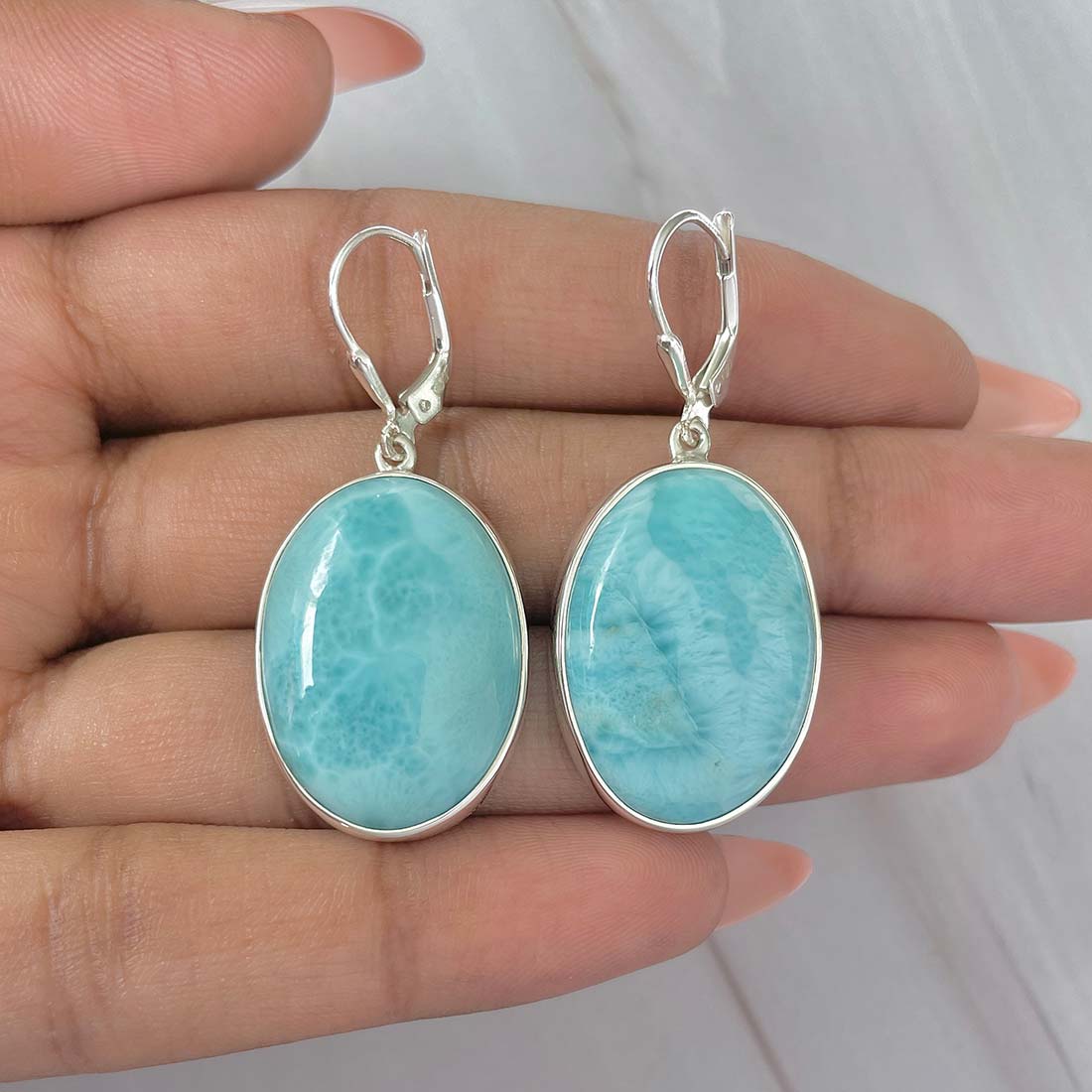 Larimar Earring-(LAR-E-234.)