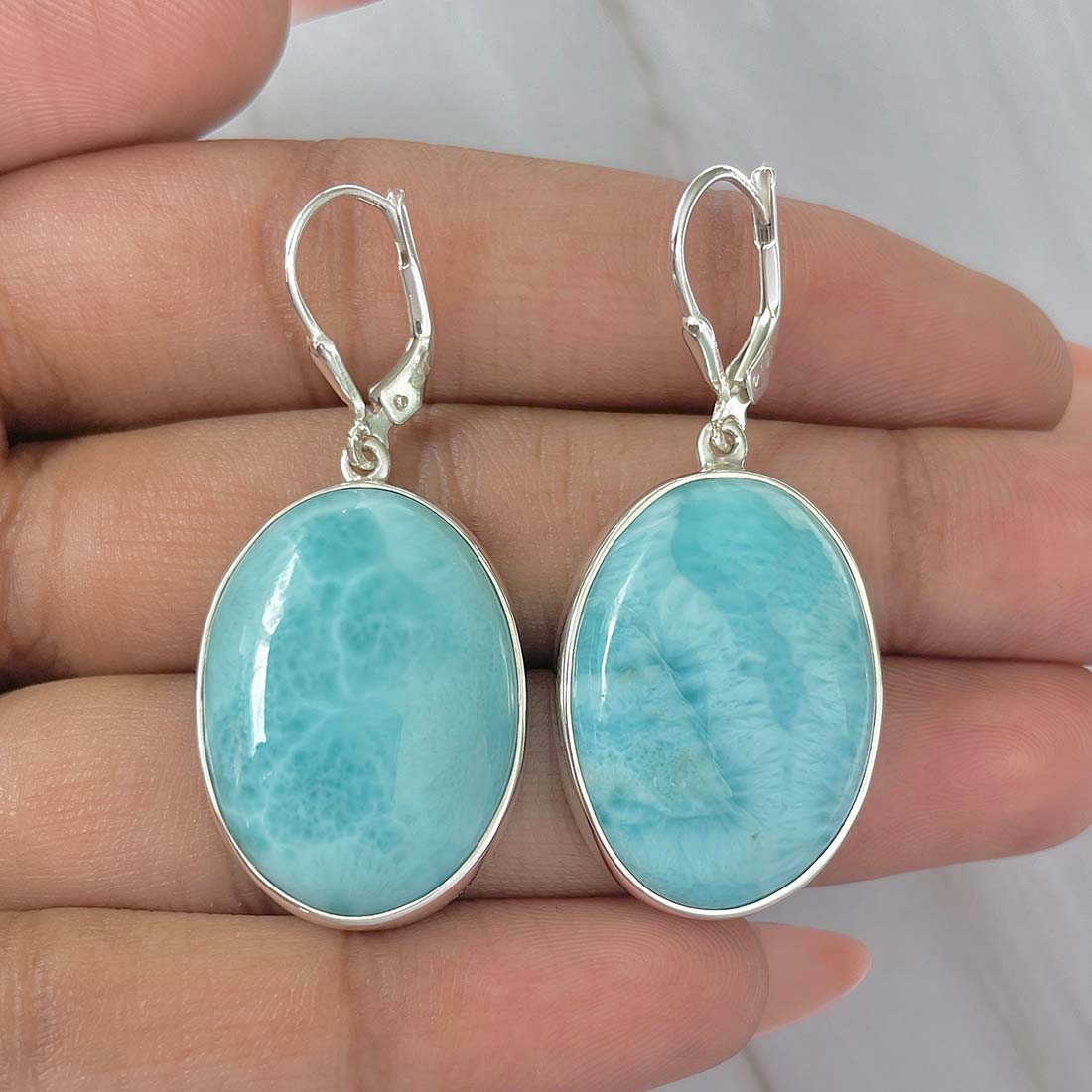 Larimar Earring-(LAR-E-234.)