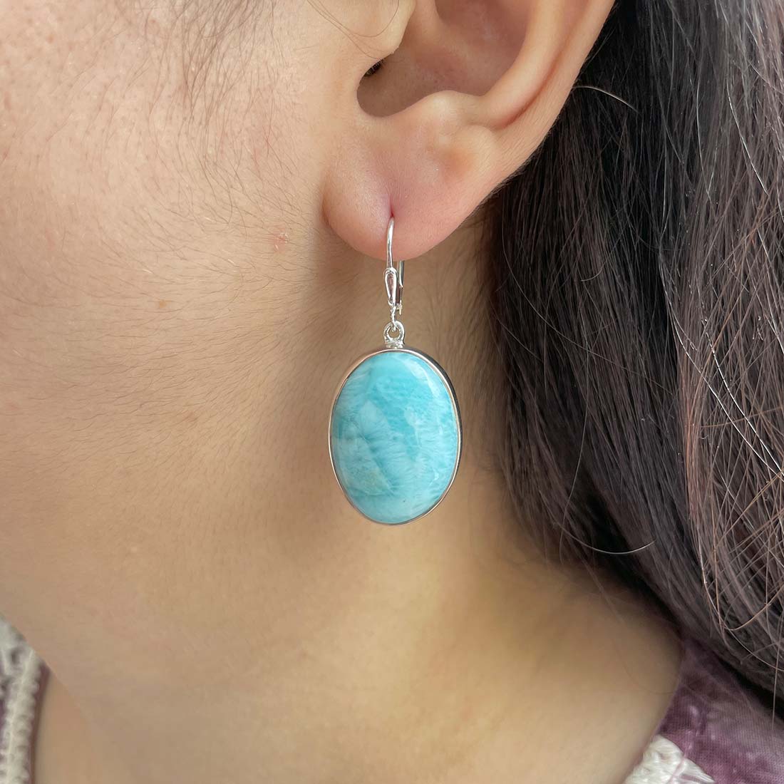 Larimar Earring-(LAR-E-234.)