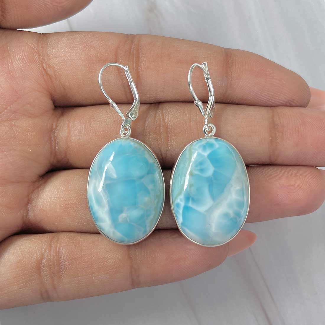 Larimar Earring-(LAR-E-243.)