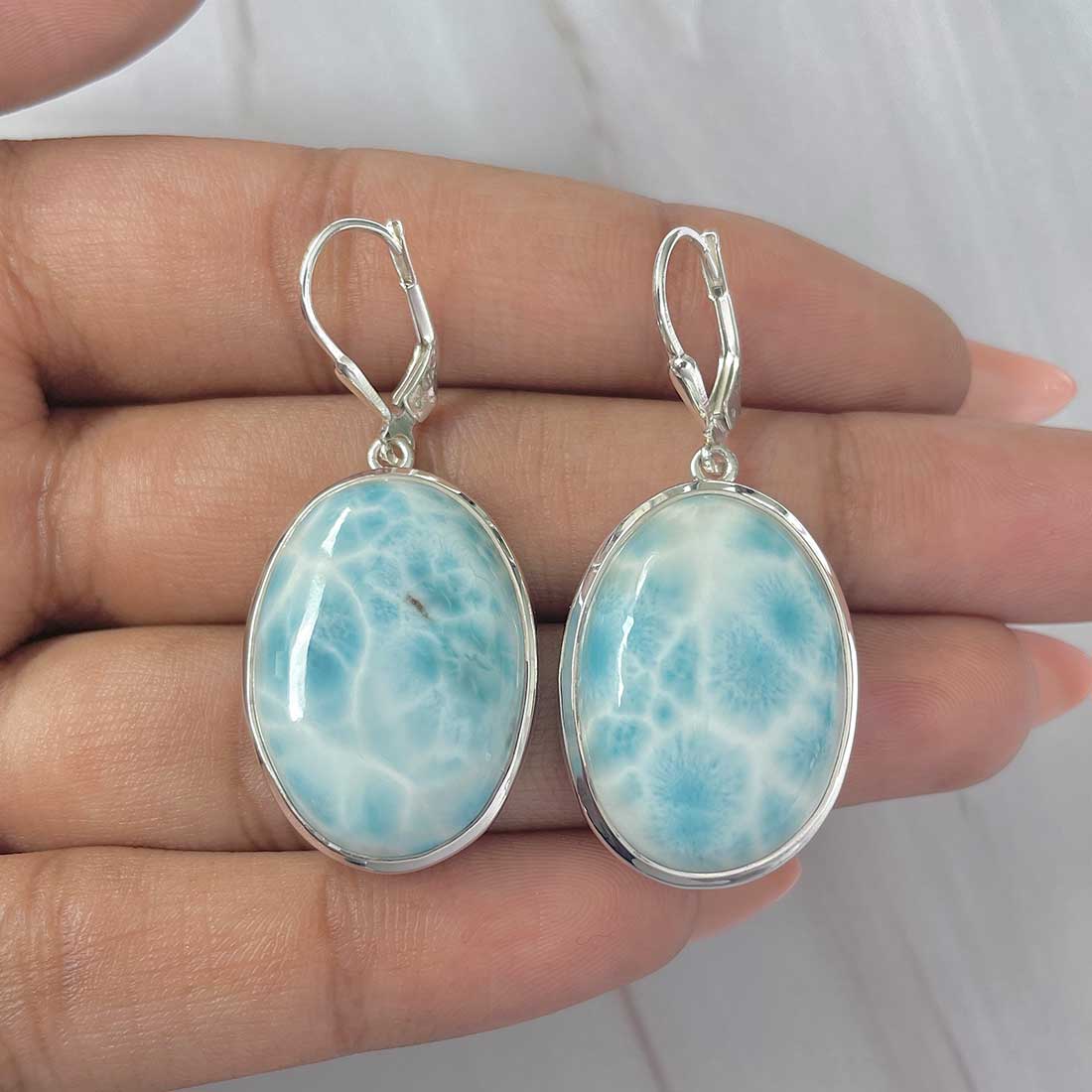 Larimar Earring-(LAR-E-253.)
