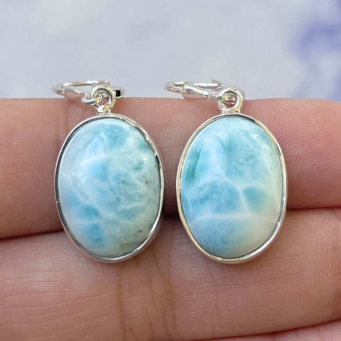 Larimar Earring-(LAR-E-26.)