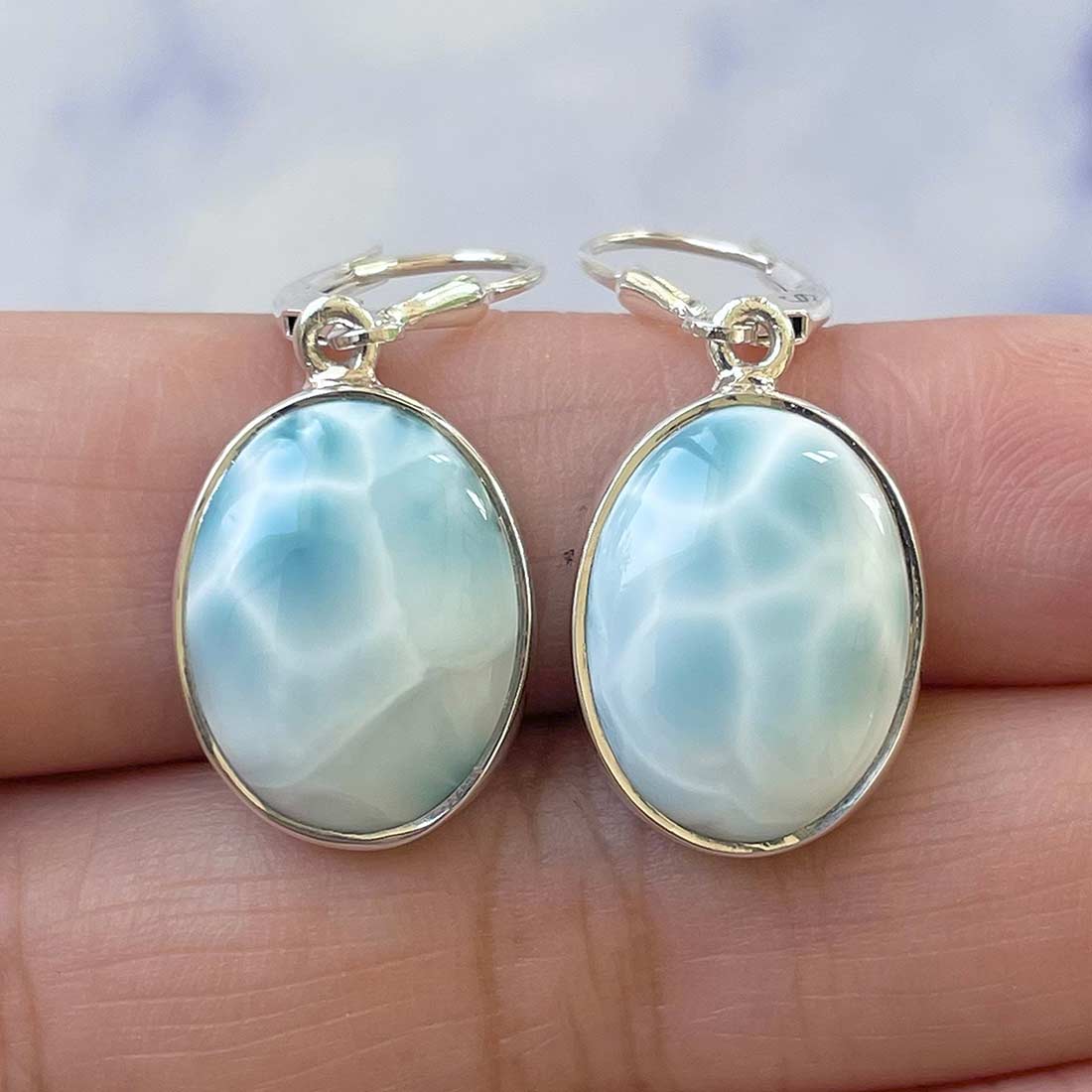 Larimar Earring-(LAR-E-27.)