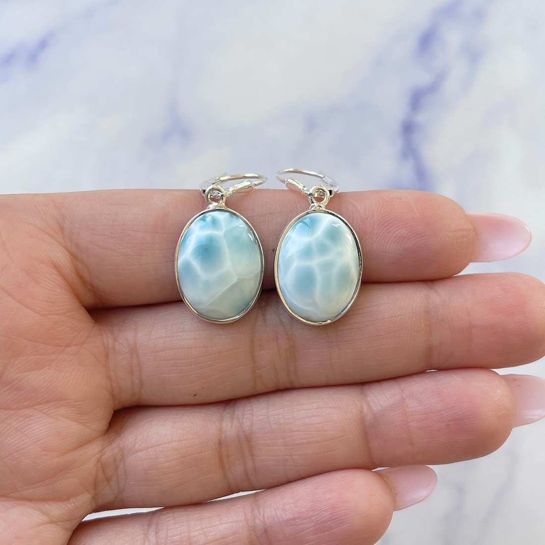 Larimar Earring-(LAR-E-27.)