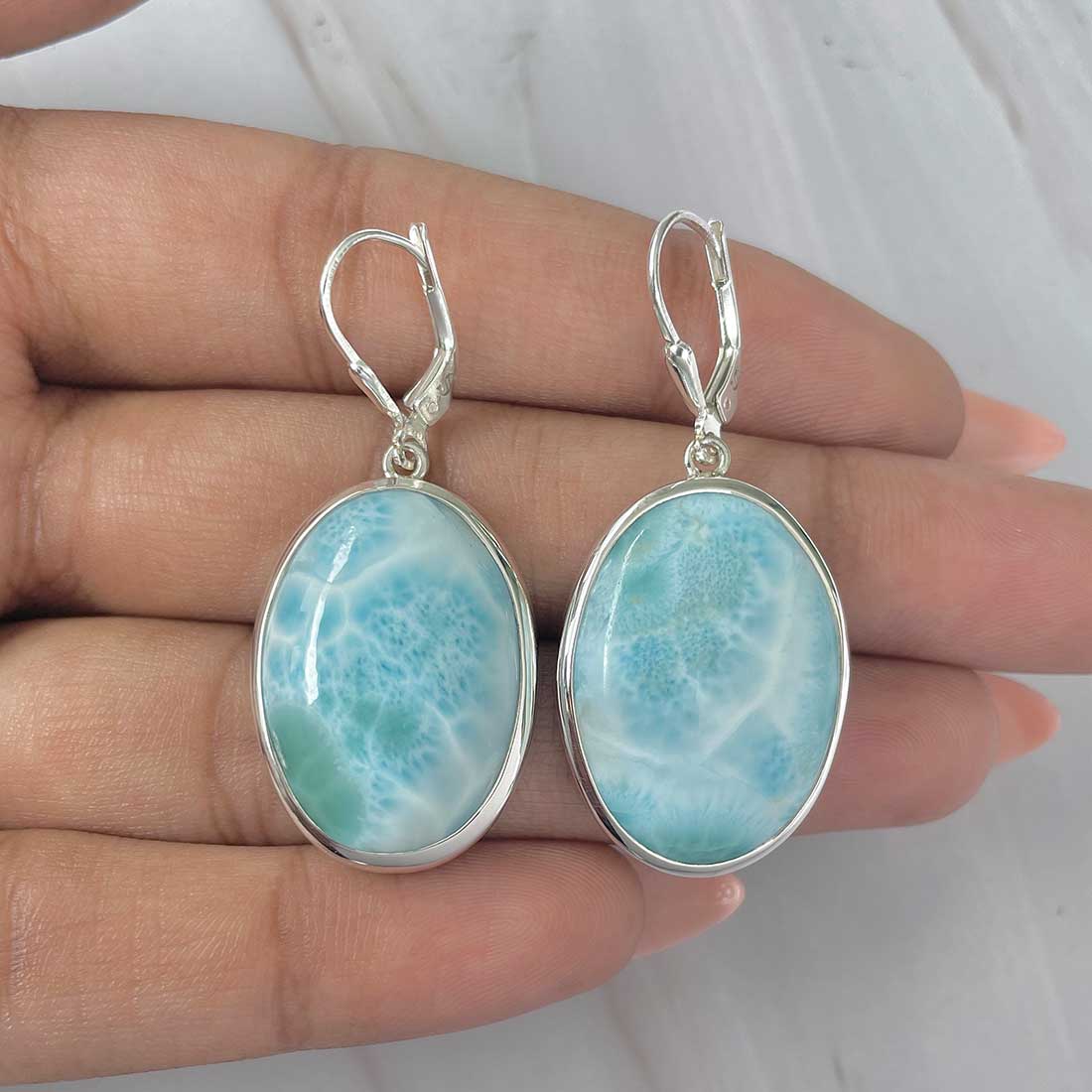 Larimar Earring-(LAR-E-272.)