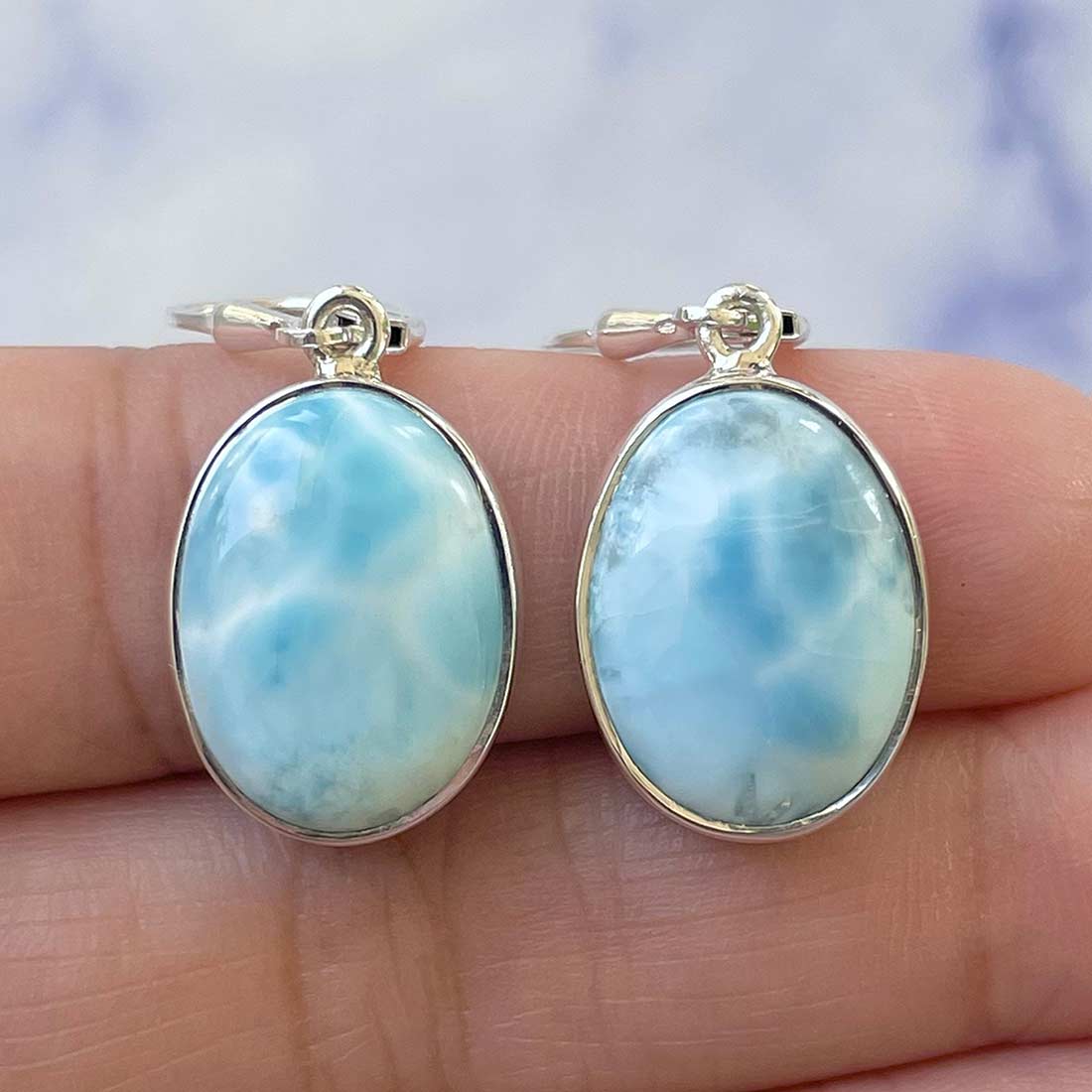Larimar Earring-(LAR-E-29.)