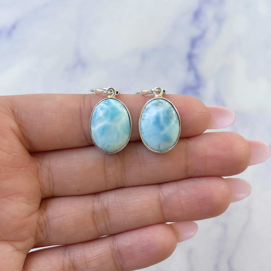 Larimar Earring-(LAR-E-29.)