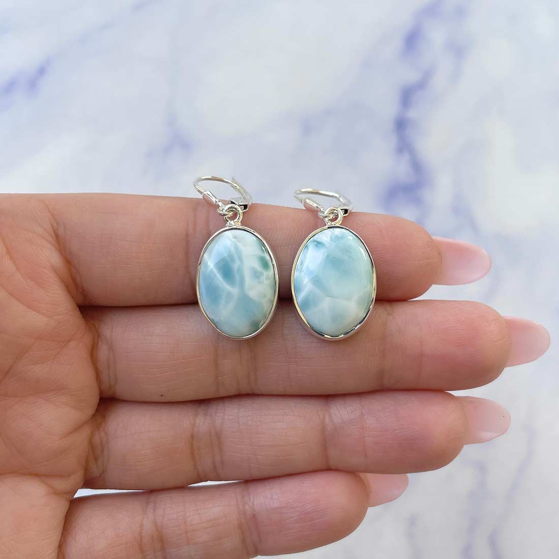 Larimar Earring-(LAR-E-30.)