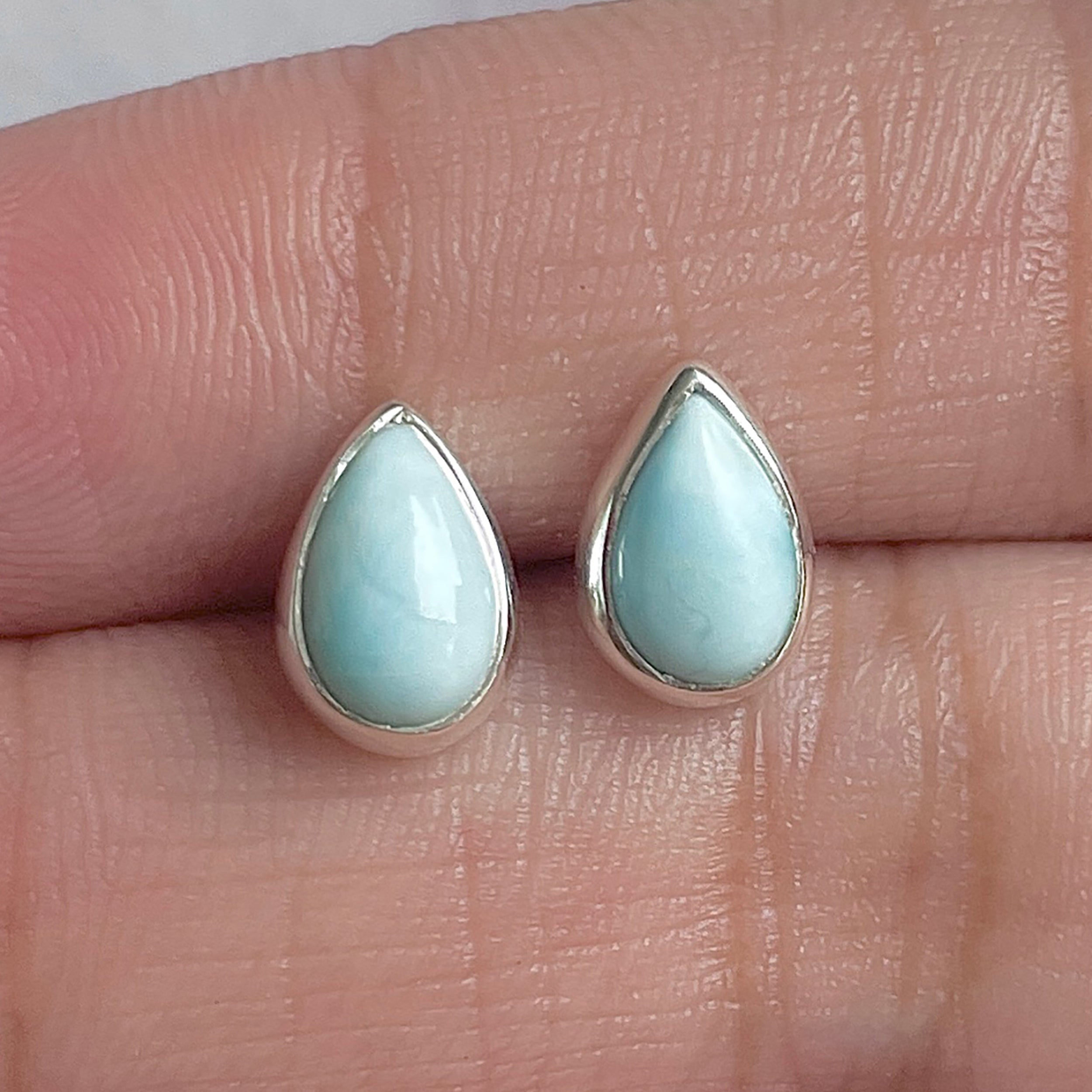 Larimar Stud Earring-(LAR-E-3004.)