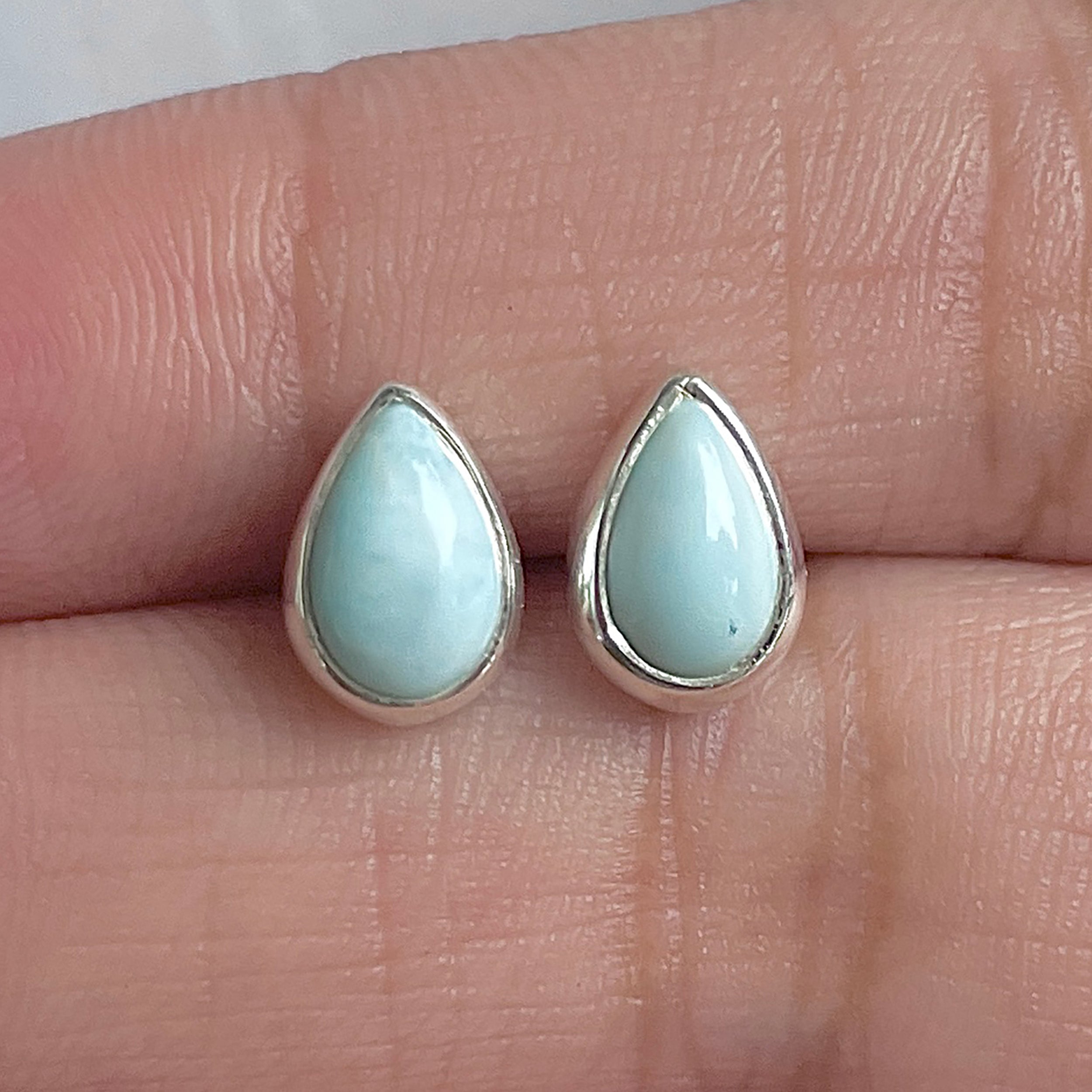 Larimar Stud Earring-(LAR-E-3005.)