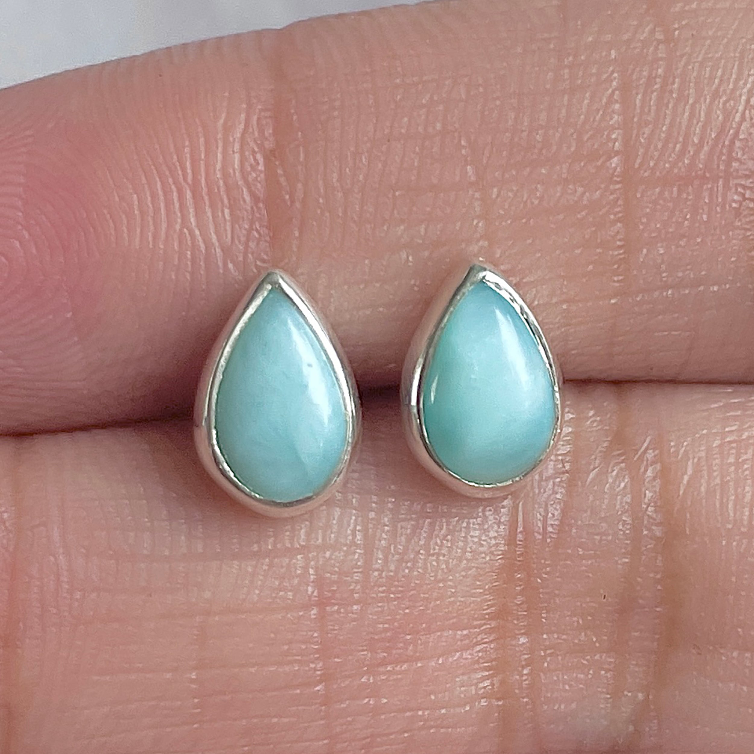Larimar Stud Earring-(LAR-E-3007.)