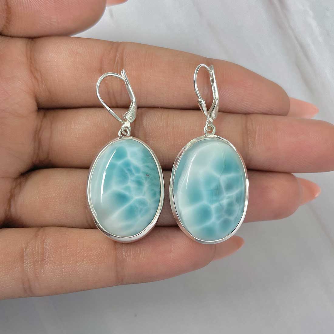 Larimar Earring-(LAR-E-302.)