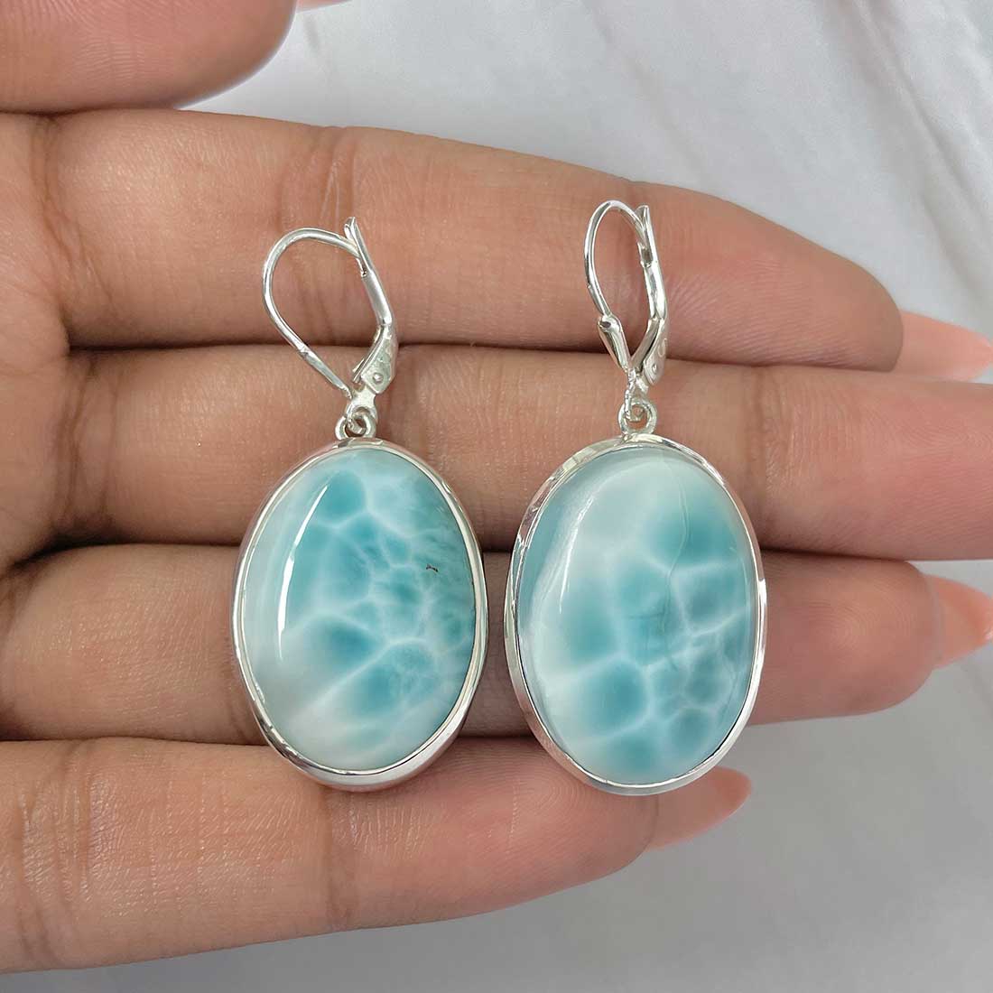 Larimar Earring-(LAR-E-302.)