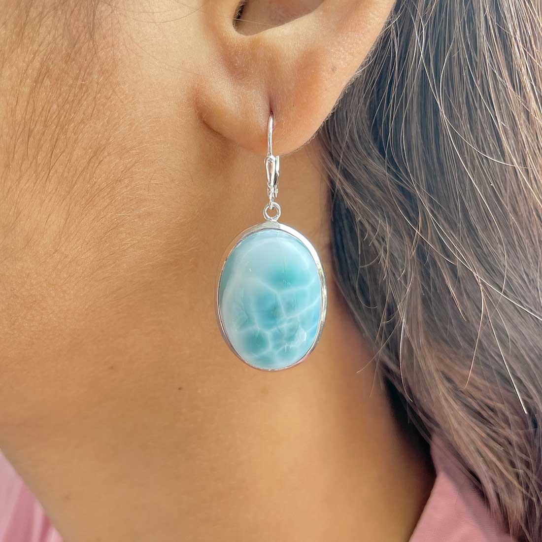 Larimar Earring-(LAR-E-302.)