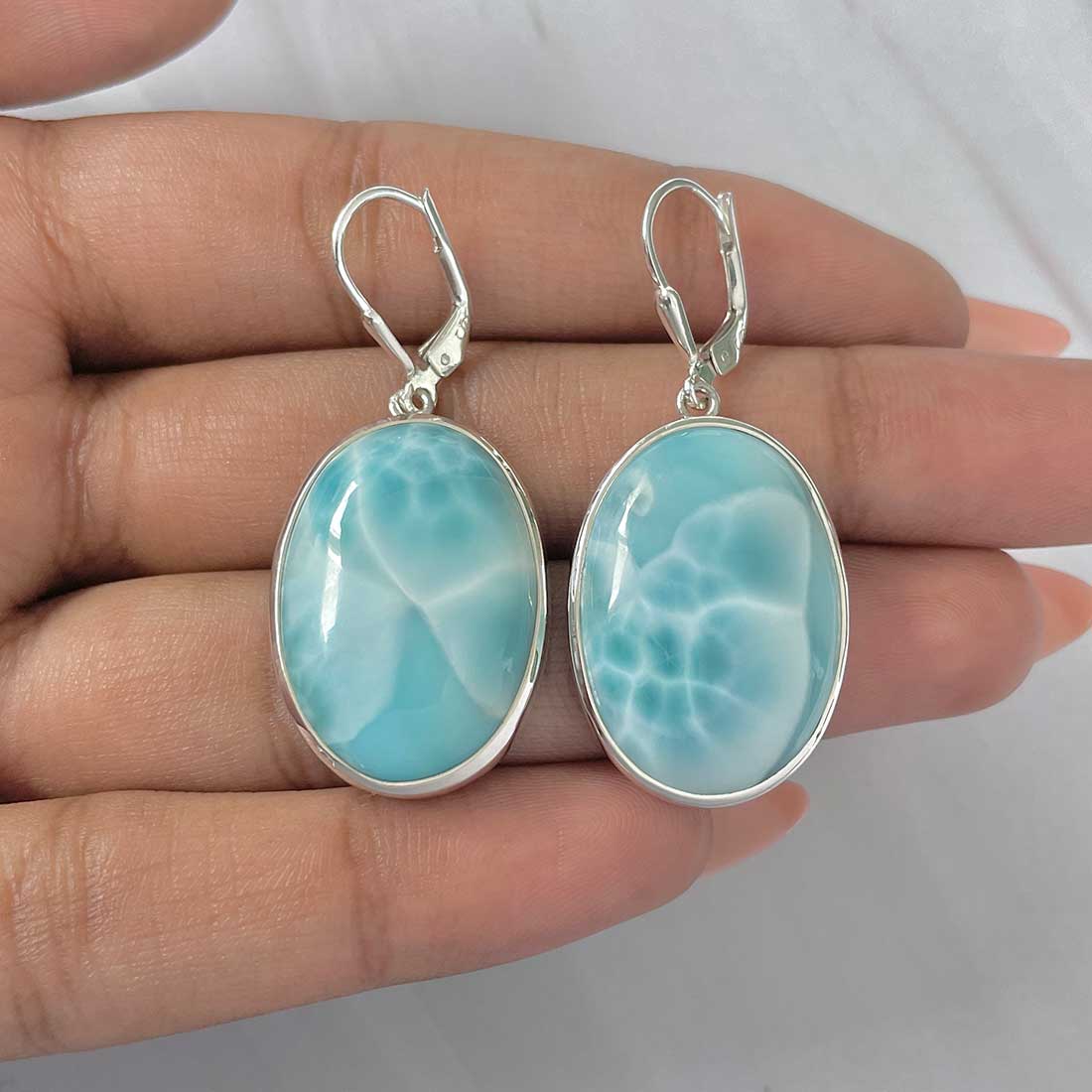Larimar Earring-(LAR-E-303.)