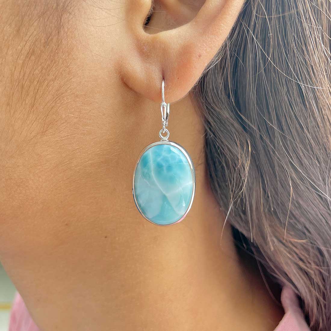 Larimar Earring-(LAR-E-303.)