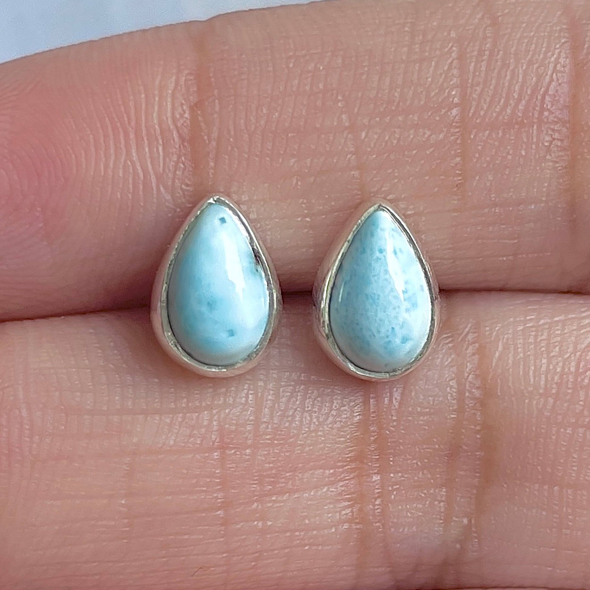 Larimar Stud Earring-(LAR-E-3031.)