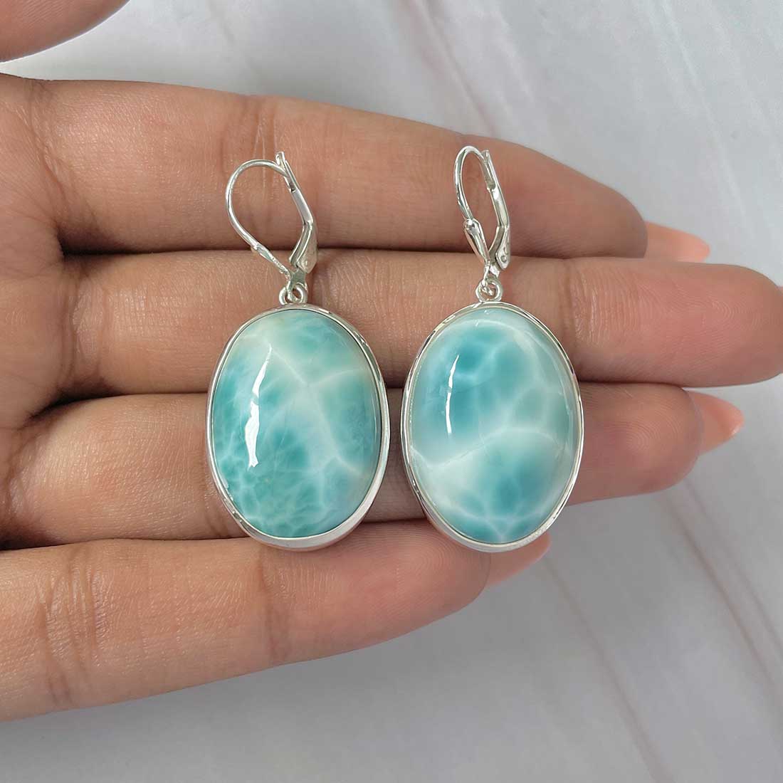Larimar Earring-(LAR-E-304.)
