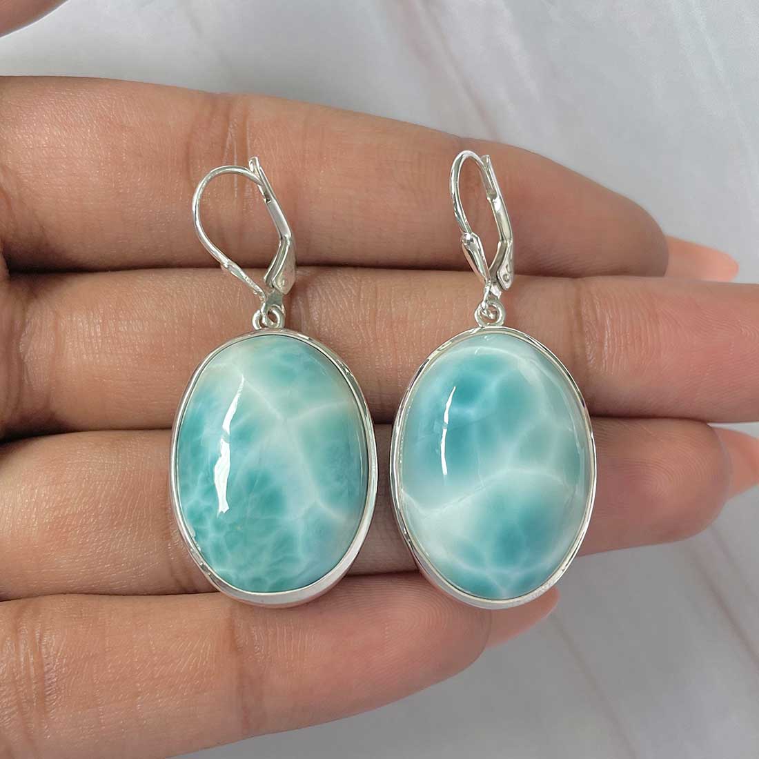Larimar Earring-(LAR-E-304.)
