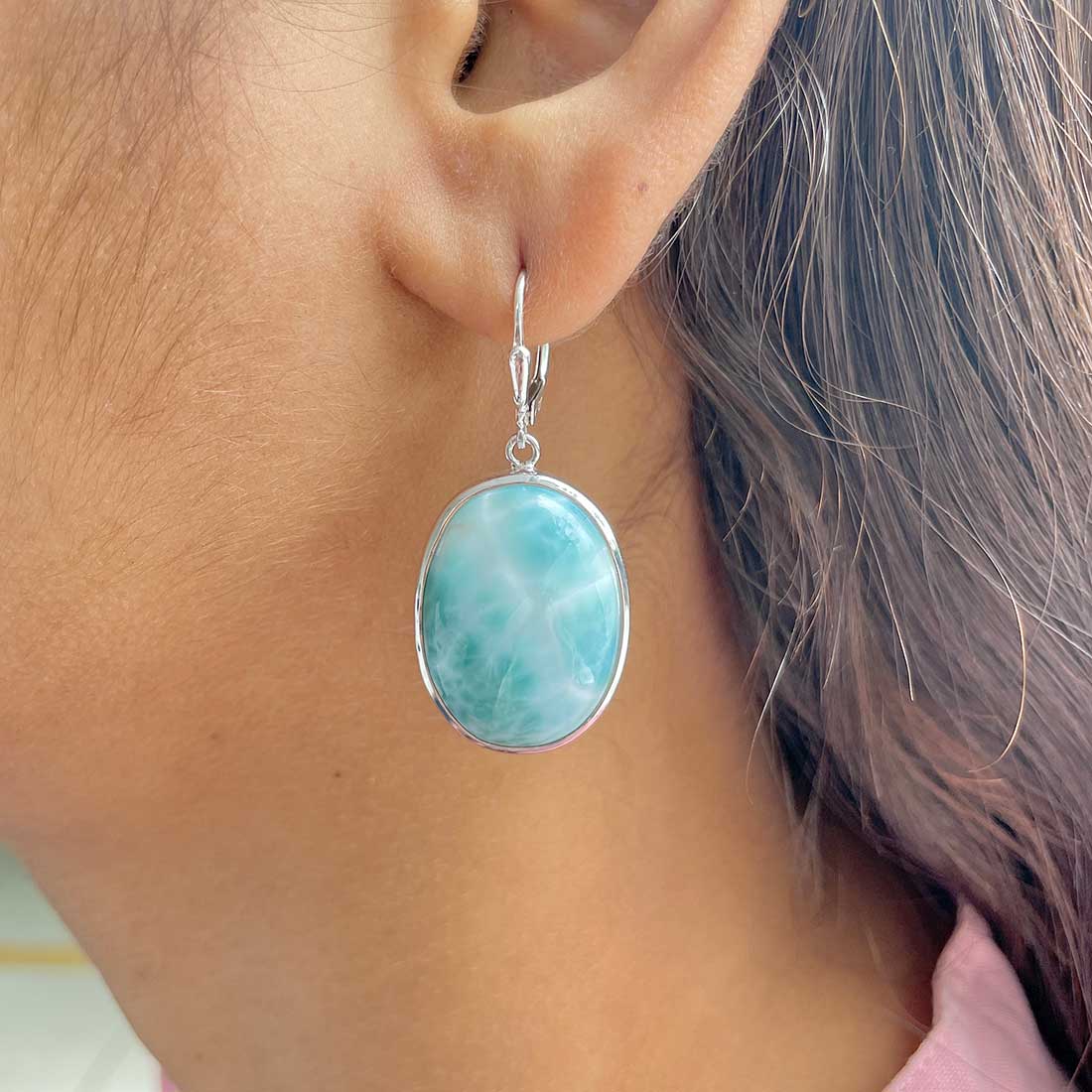 Larimar Earring-(LAR-E-304.)