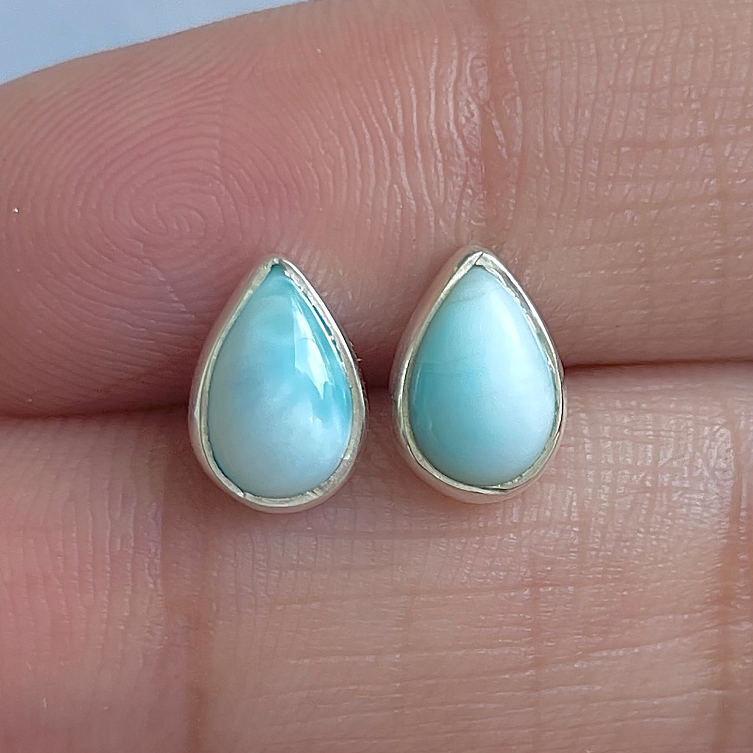 Larimar Stud Earring-(LAR-E-3052.)