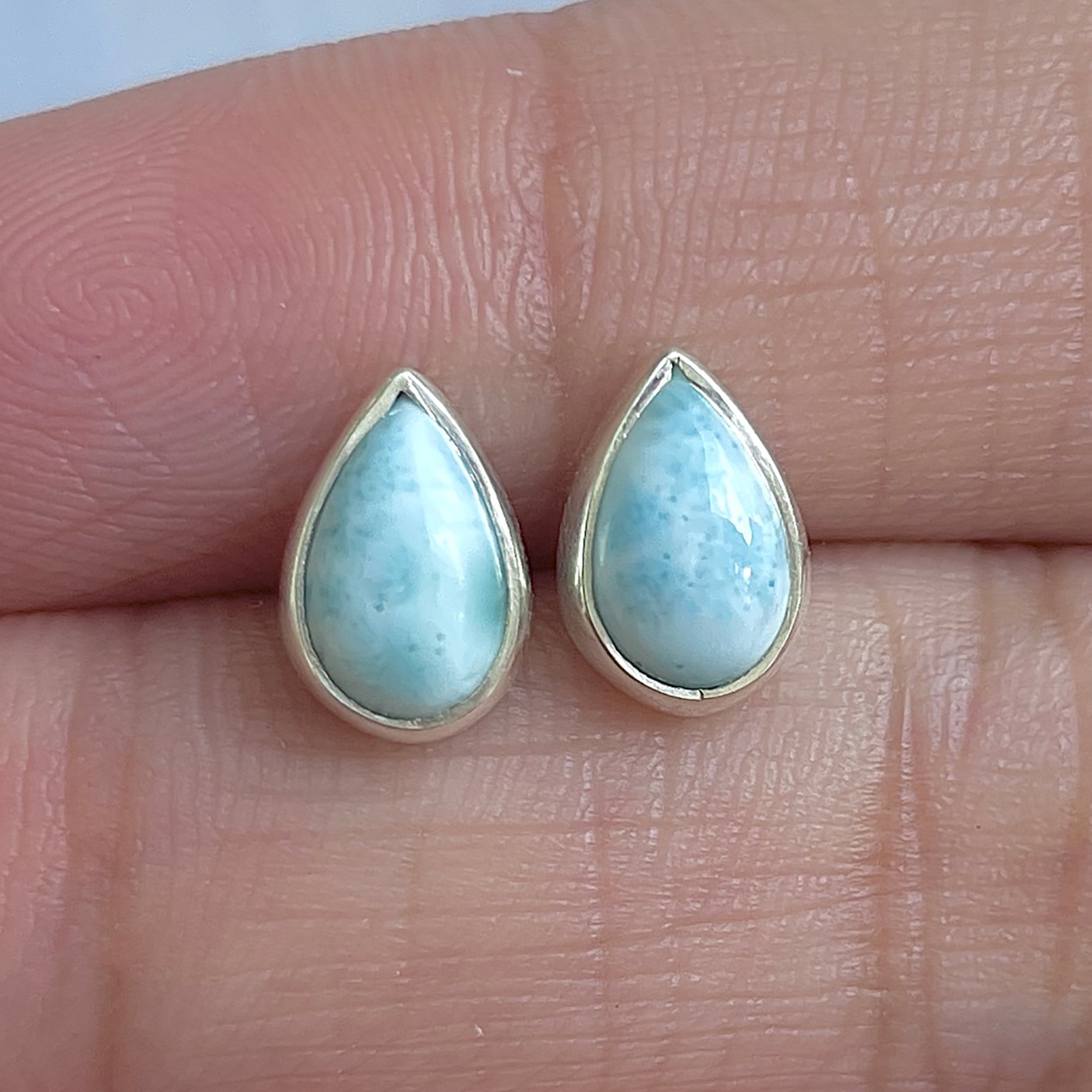 Larimar Stud Earring-(LAR-E-3062.)