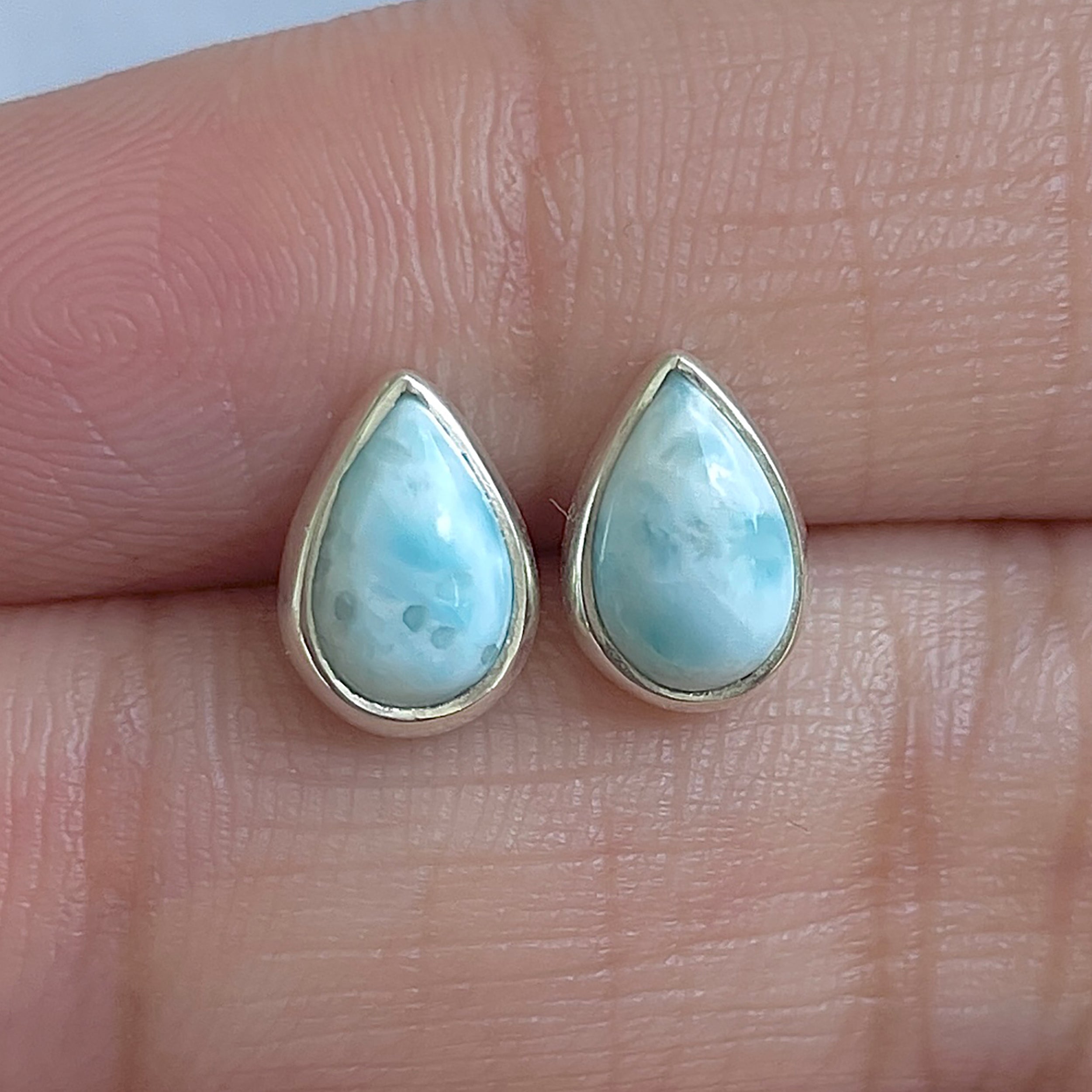 Larimar Stud Earring-(LAR-E-3066.)