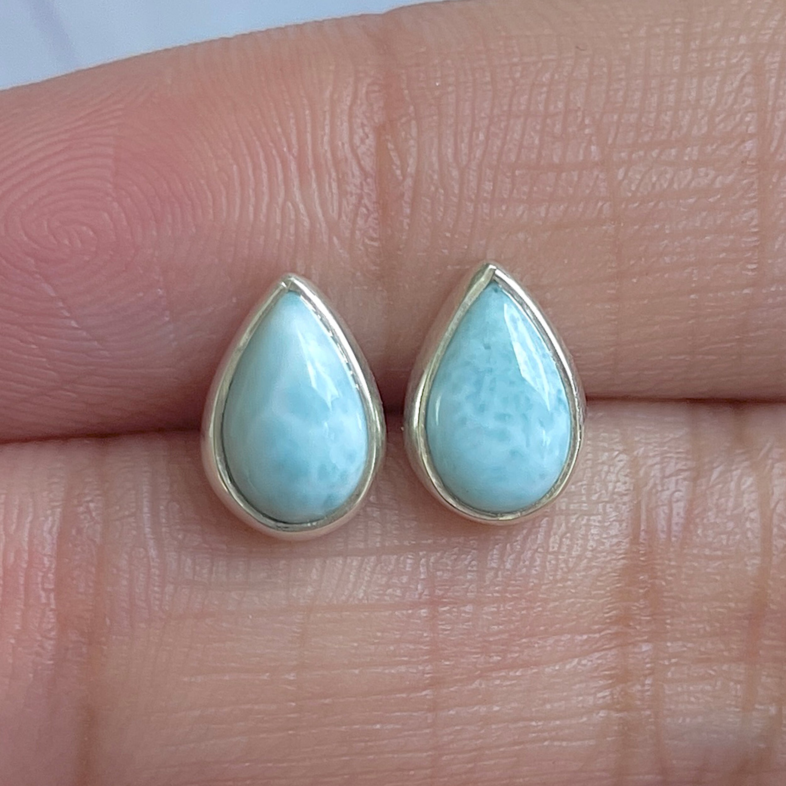 Larimar Stud Earring-(LAR-E-3069.)