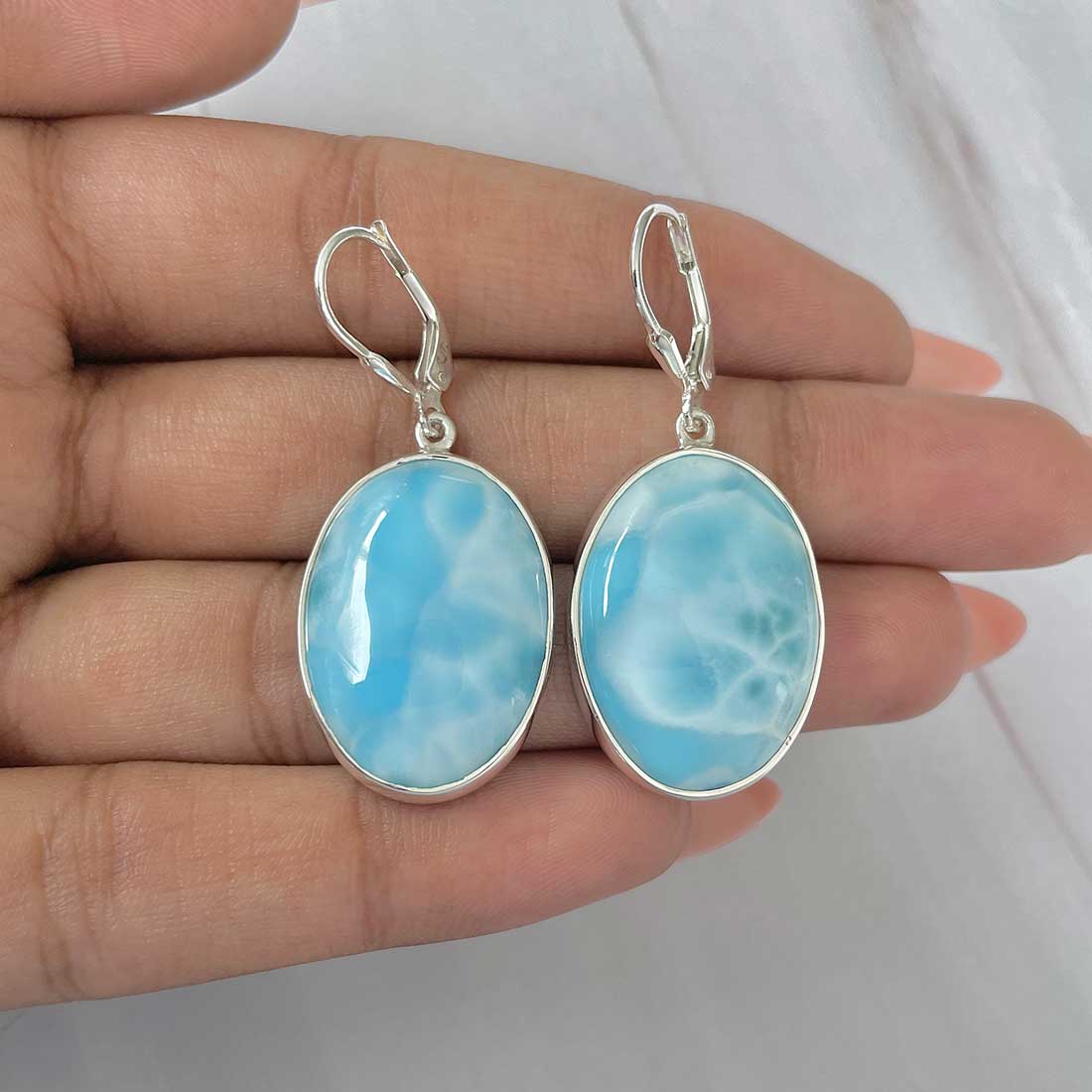 Larimar Earring-(LAR-E-307.)