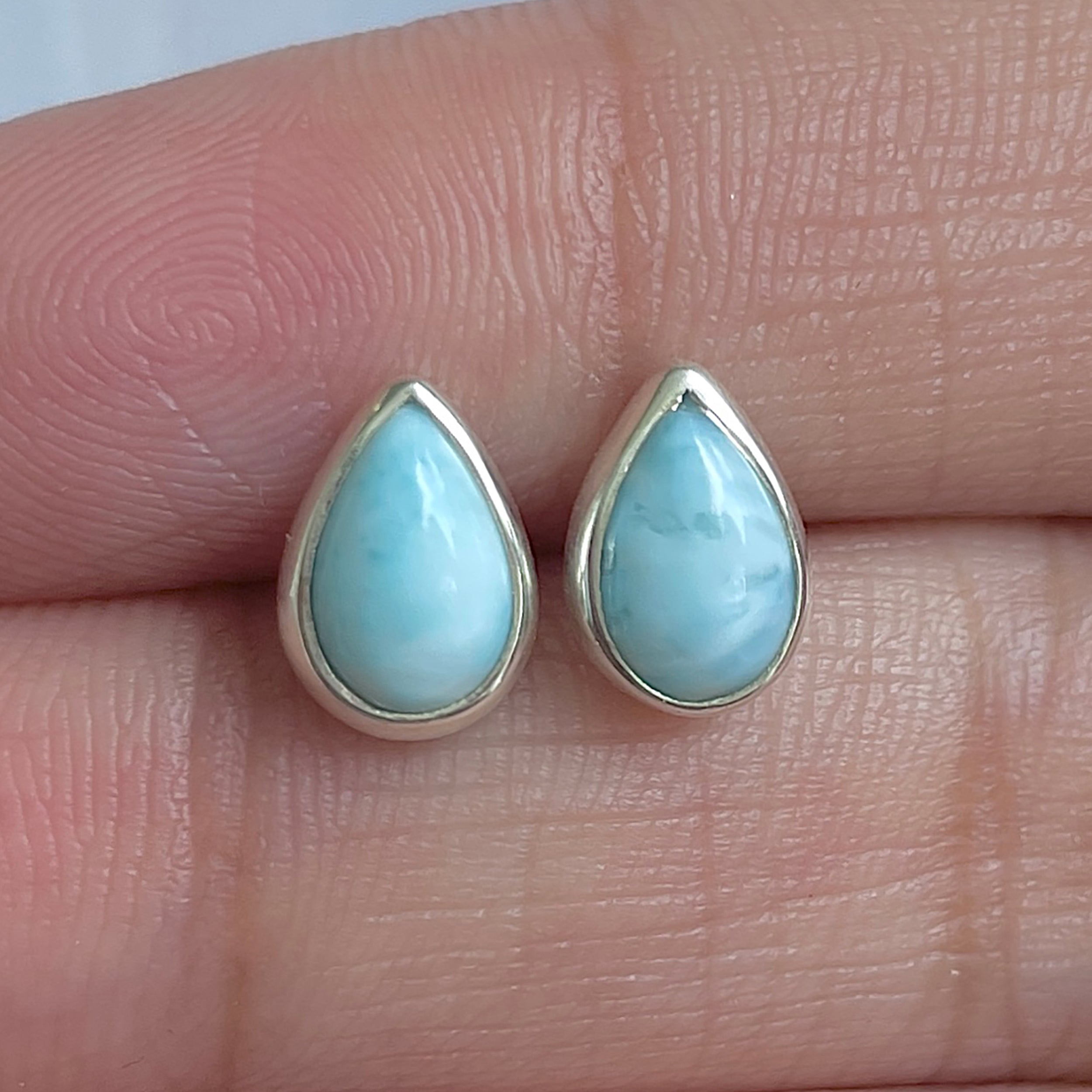 Larimar Stud Earring-(LAR-E-3075.)