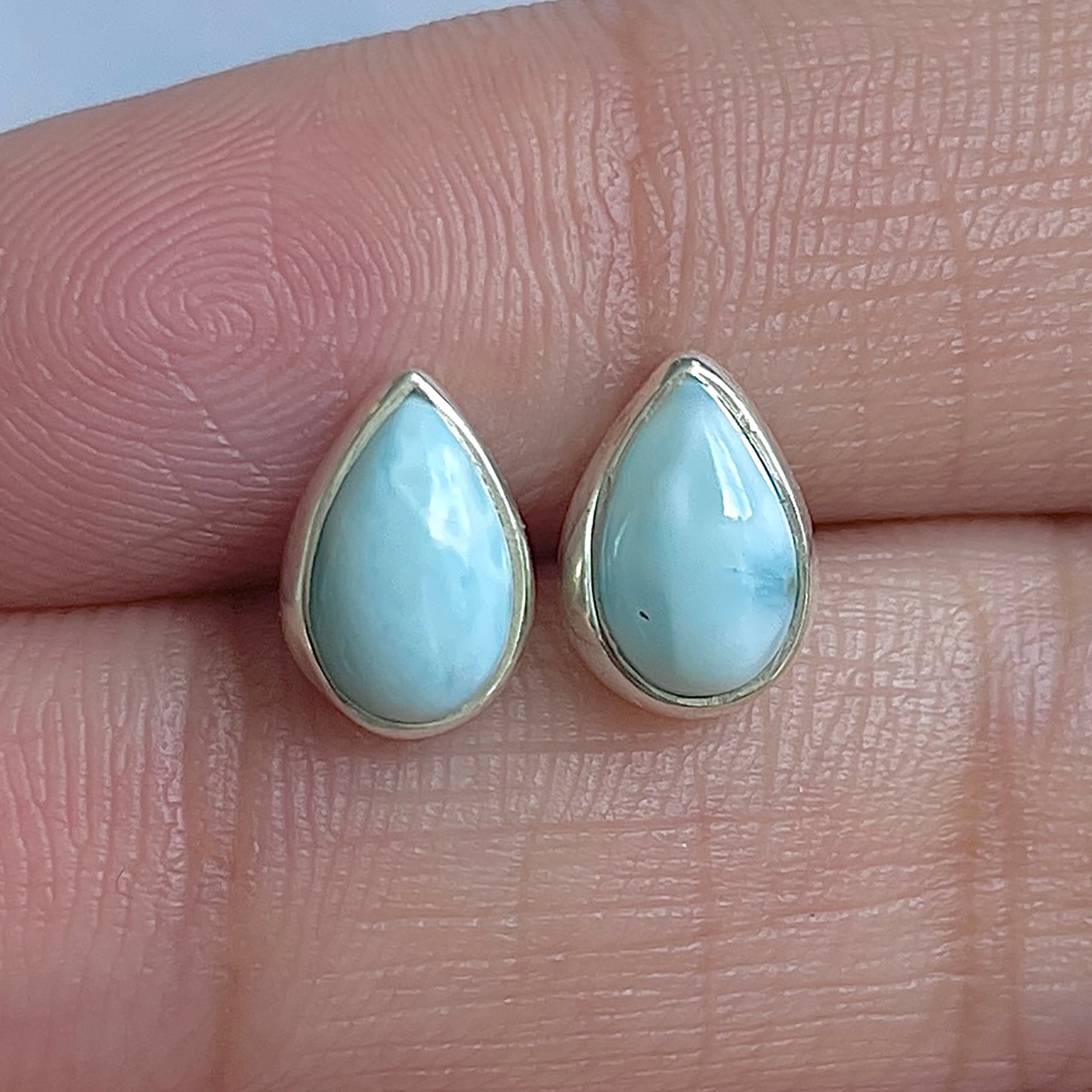 Larimar Stud Earring-(LAR-E-3076.)