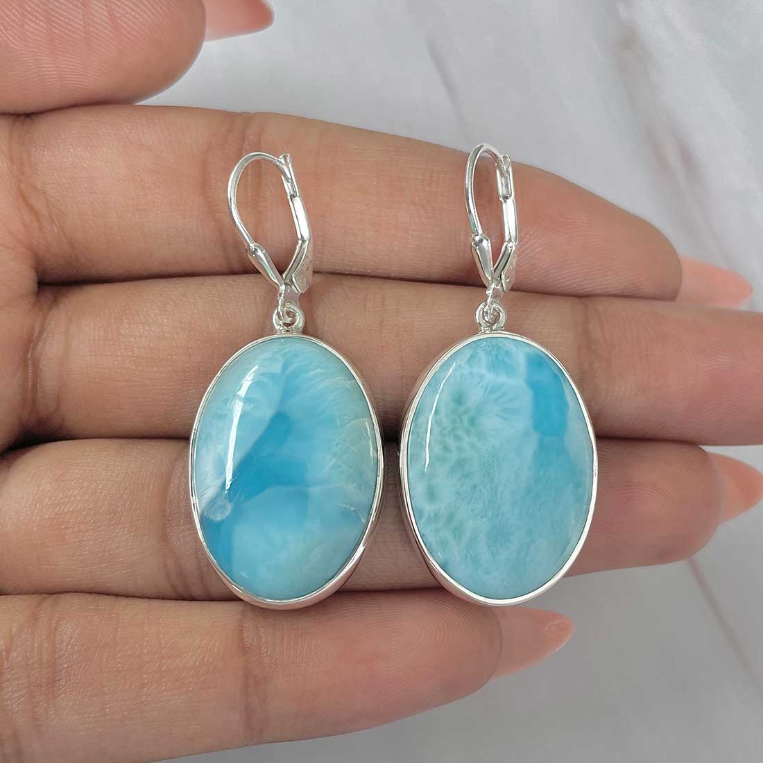 Larimar Earring-(LAR-E-308.)