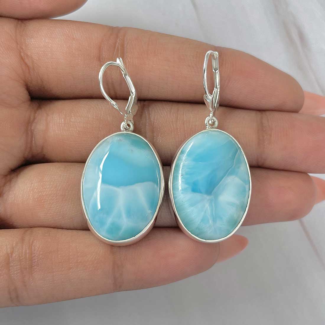 Larimar Earring-(LAR-E-309.)