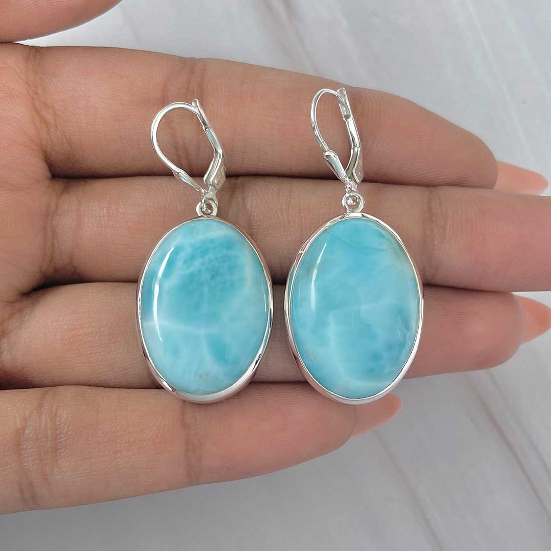 Larimar Earring-(LAR-E-311.)