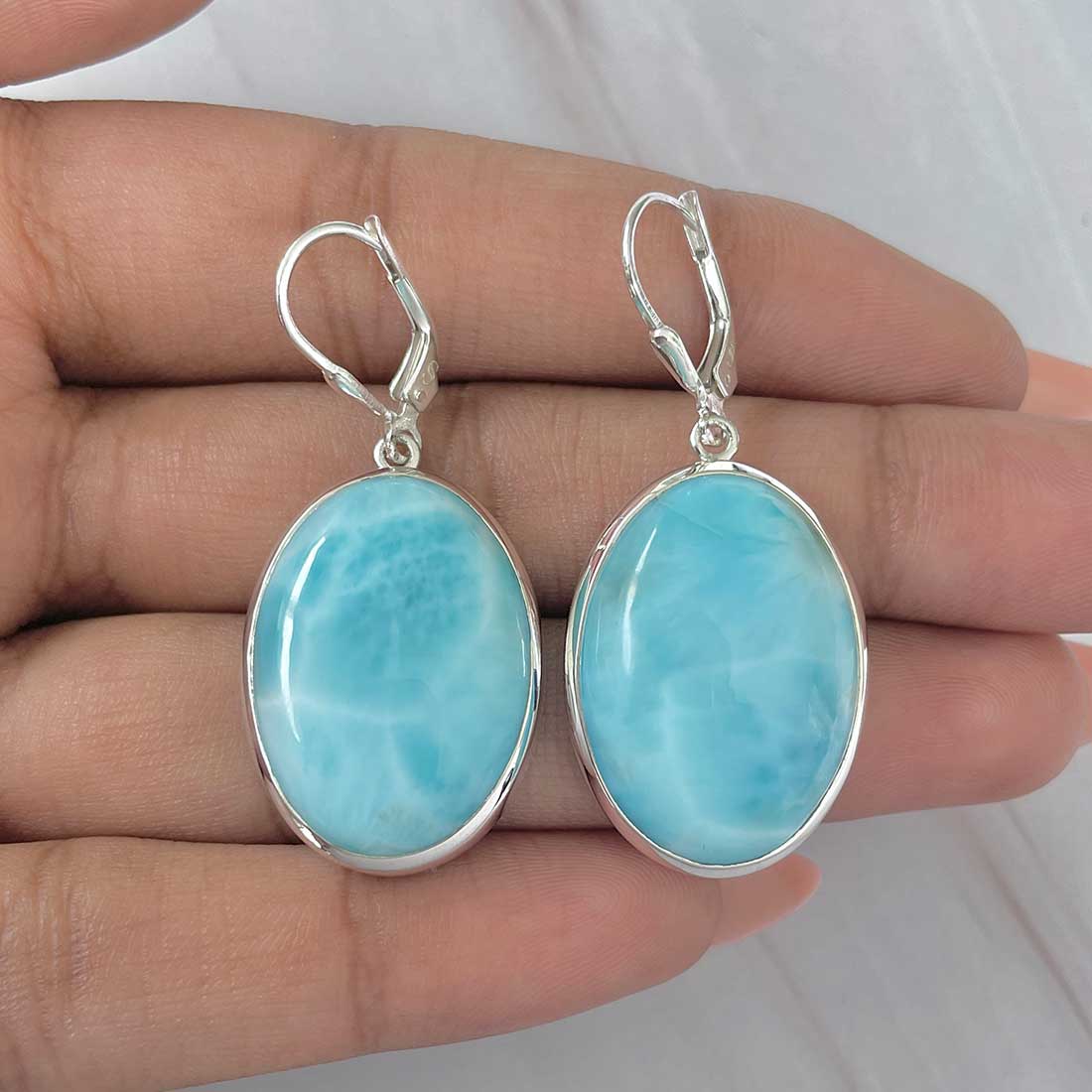 Larimar Earring-(LAR-E-311.)