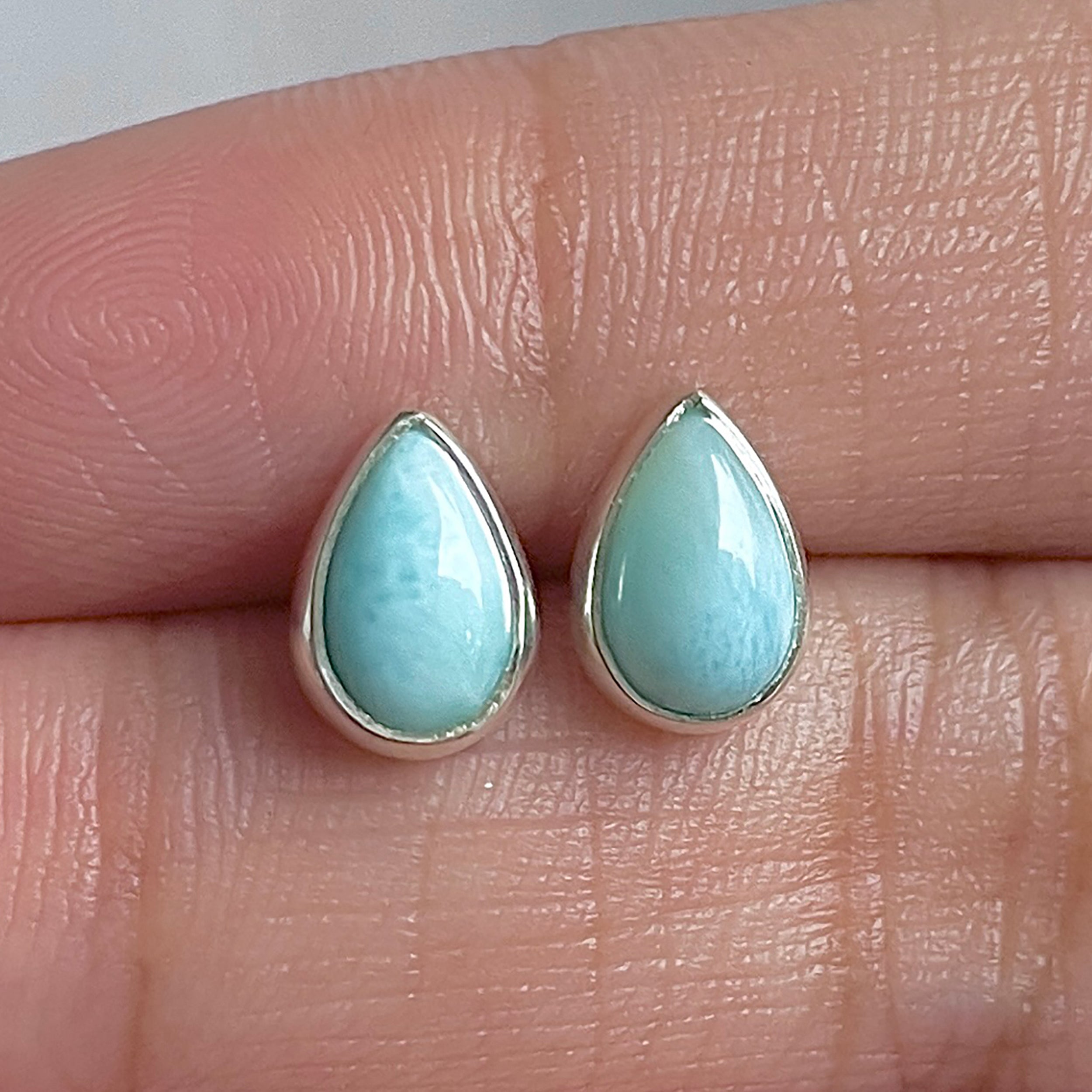 Larimar Stud Earring-(LAR-E-3115.)