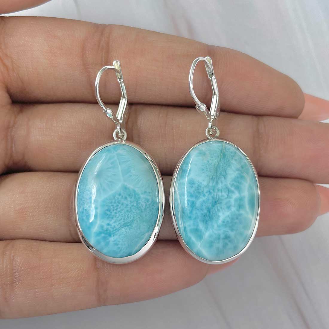 Larimar Earring-(LAR-E-312.)