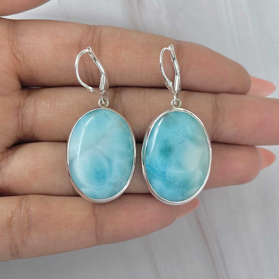 Larimar Earring-(LAR-E-313.)